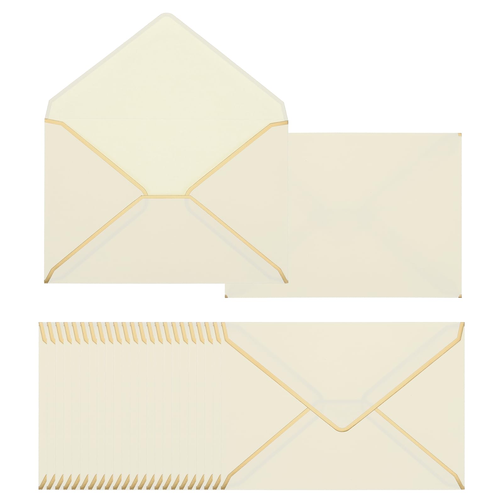 200 Pack A7 V-Flap Envelopes - Champagne Gold Border-image-a778ac3c-d91c-43f6-bf9e-4db340369e58-86314