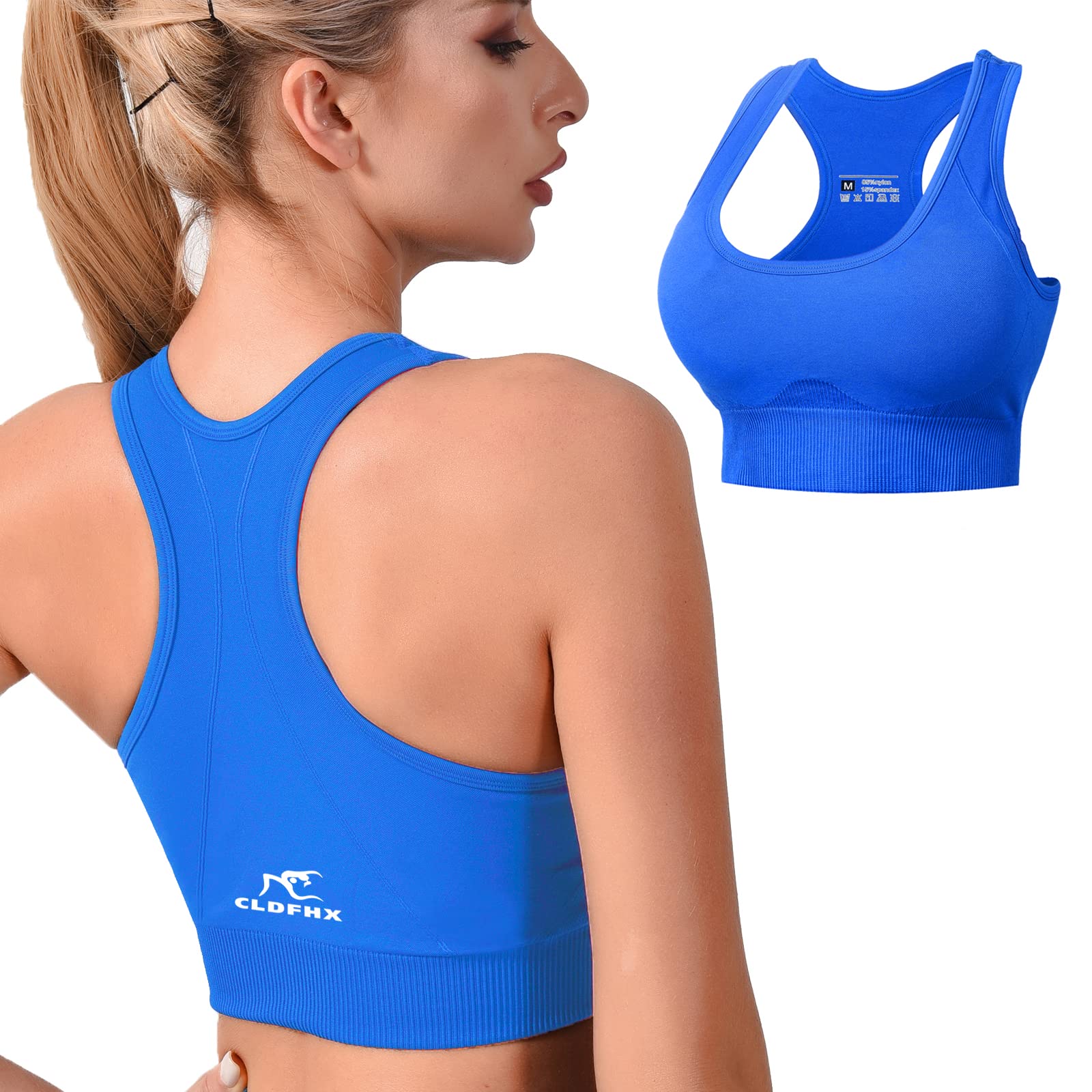 Women's Seamless Sports Bra - Blue XL-image-d5321230-b711-4d6d-abcd-feb4eb92bcec-102118