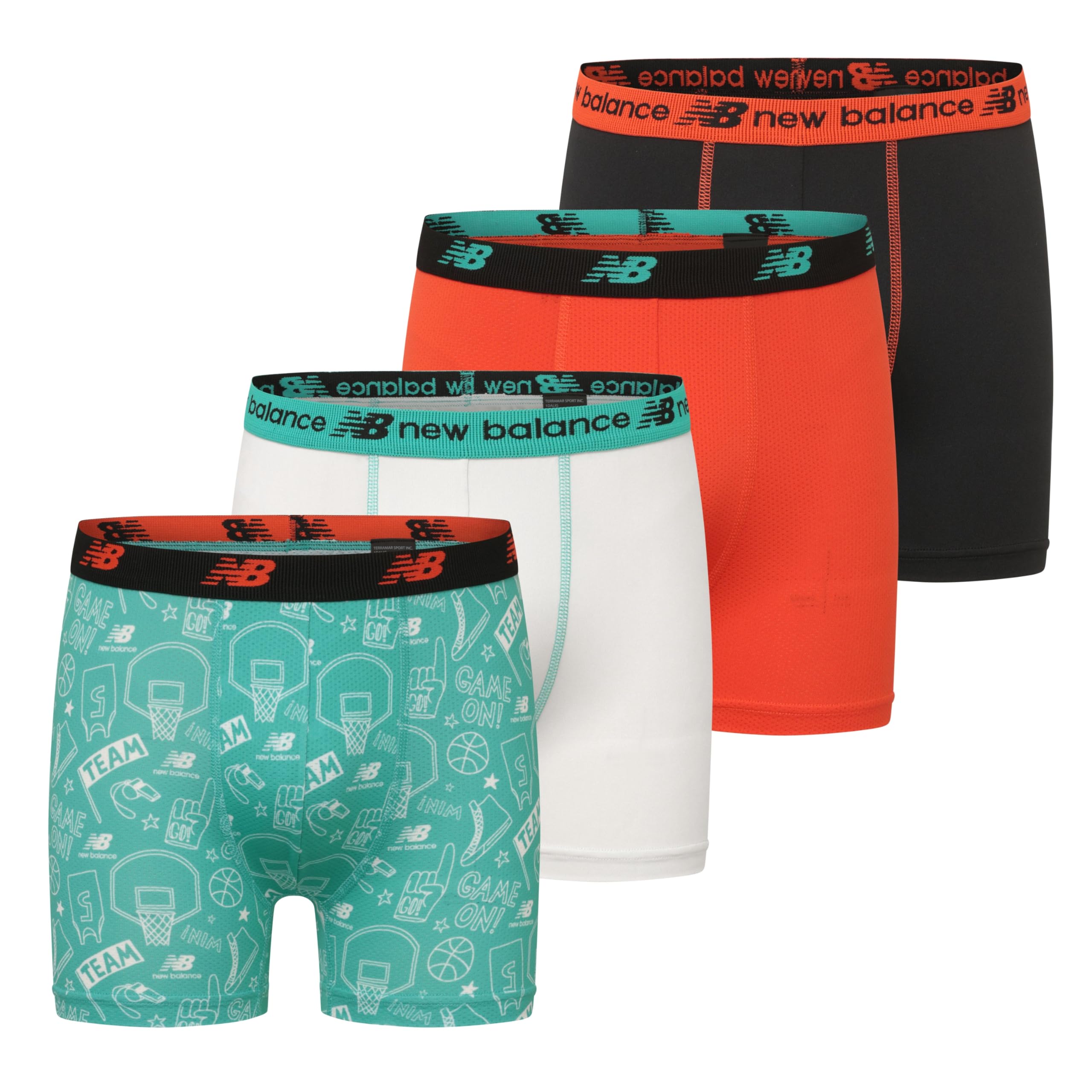 New Balance Boys and Wicking 4 (2 Performance/2 Flame/Black, Small-image-f543a6cf-253c-420e-b654-4e64bb4c6480-64679