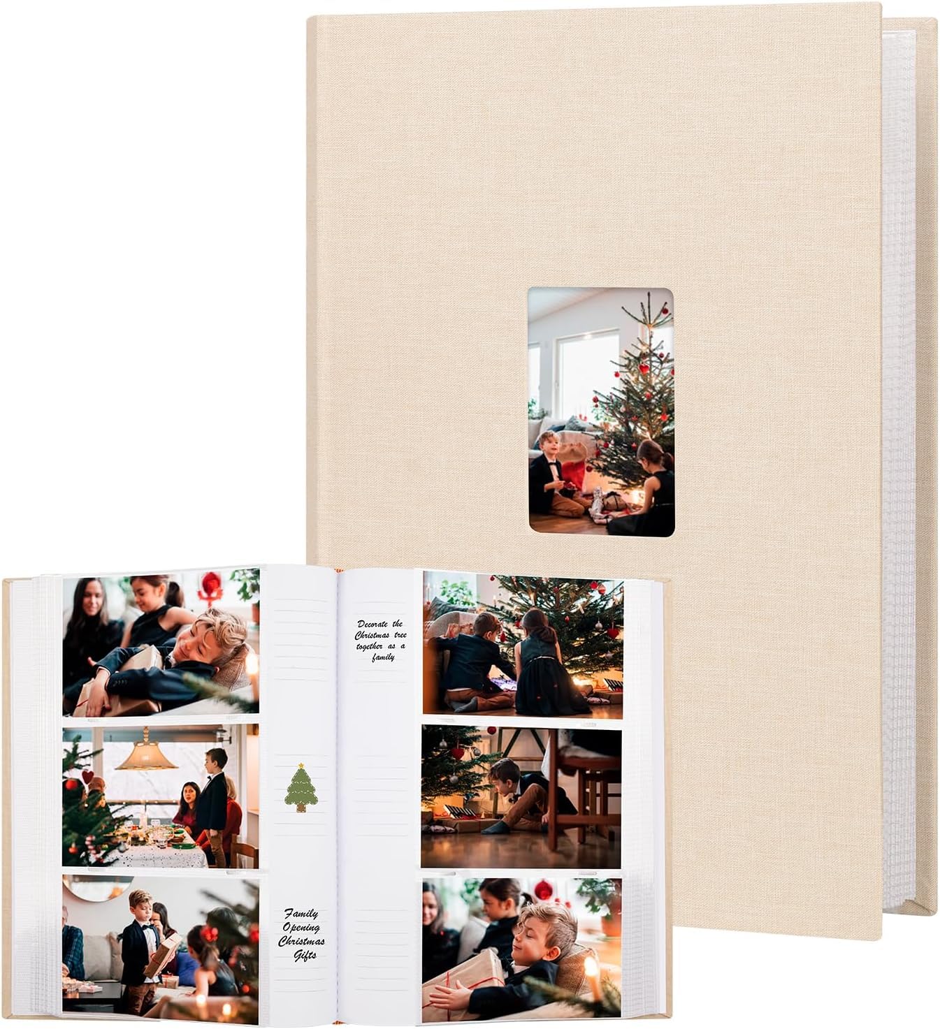 Photo Album 450 Photos Linen Cover - Khaki 4x6-image-8f2377b2-44f8-4cd7-8691-2b77f92e20dc-104940