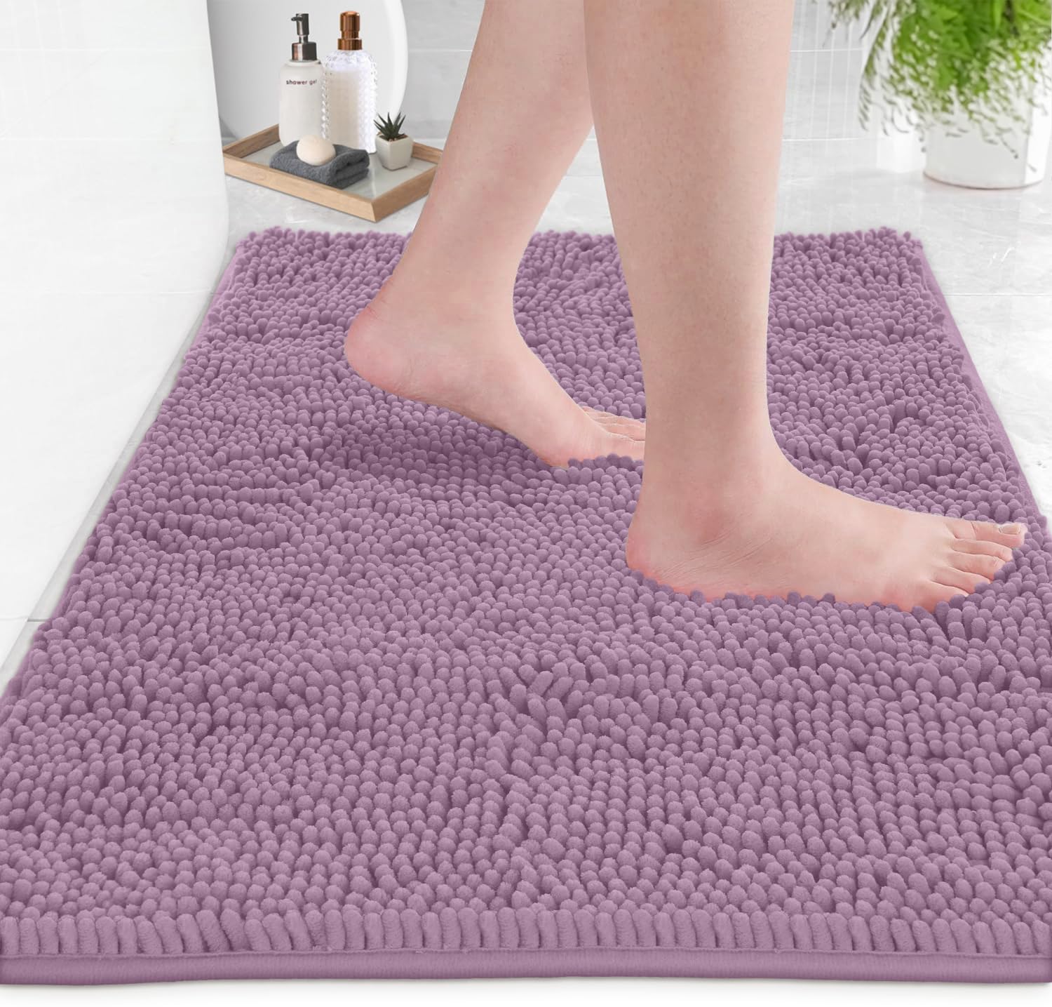 Plush Chenille Bath Mat Super Absorbent - Navy 20 x 30-image-f57f48cf-a1a2-4fb9-a202-9a5ea3f74574-101507