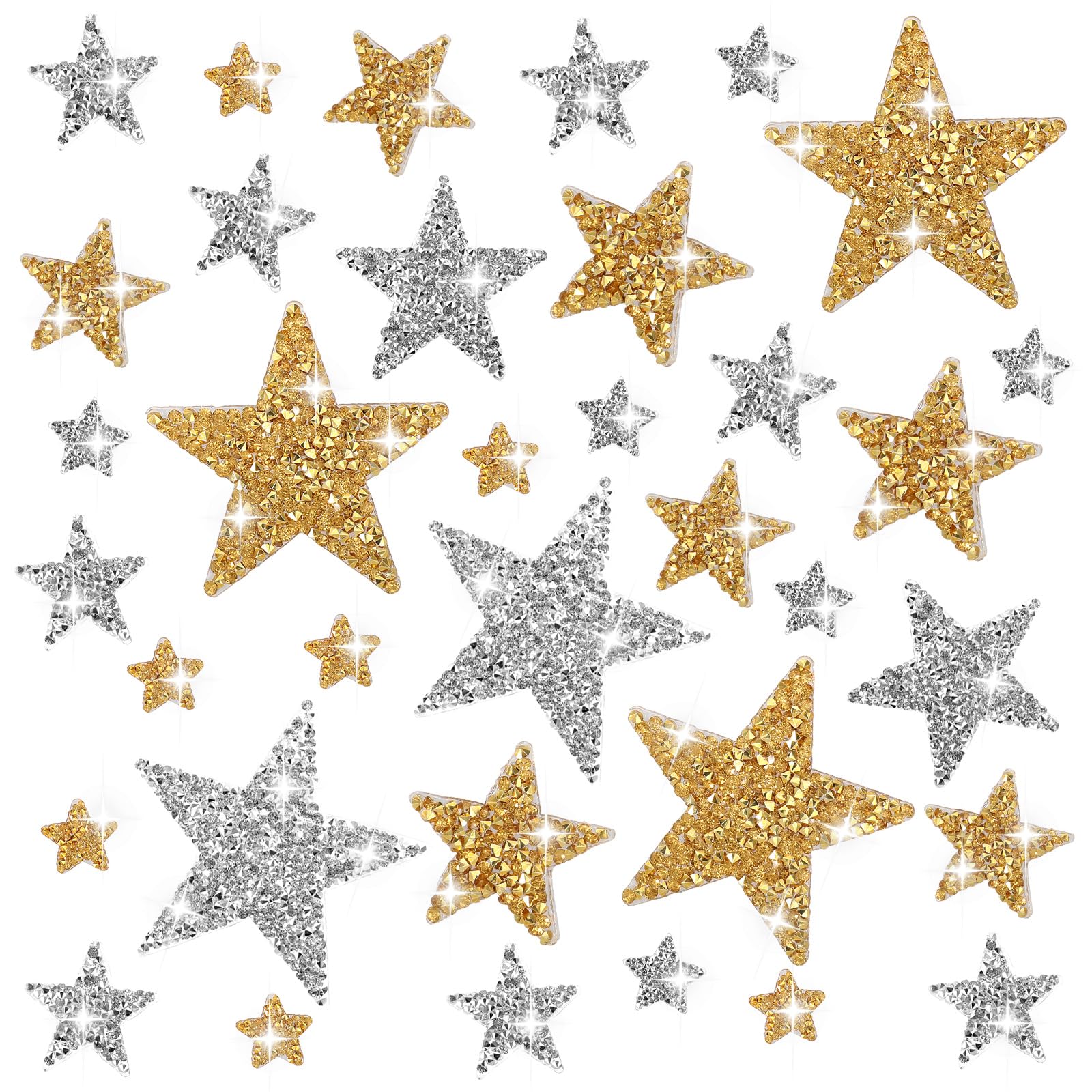 60Pcs Glitter Star Iron-On Patches - Gold & Silver Rhinestone Appliques for DIY Crafts-image-d572ec62-e5d1-4105-ac79-f63db8b9b90f-43806