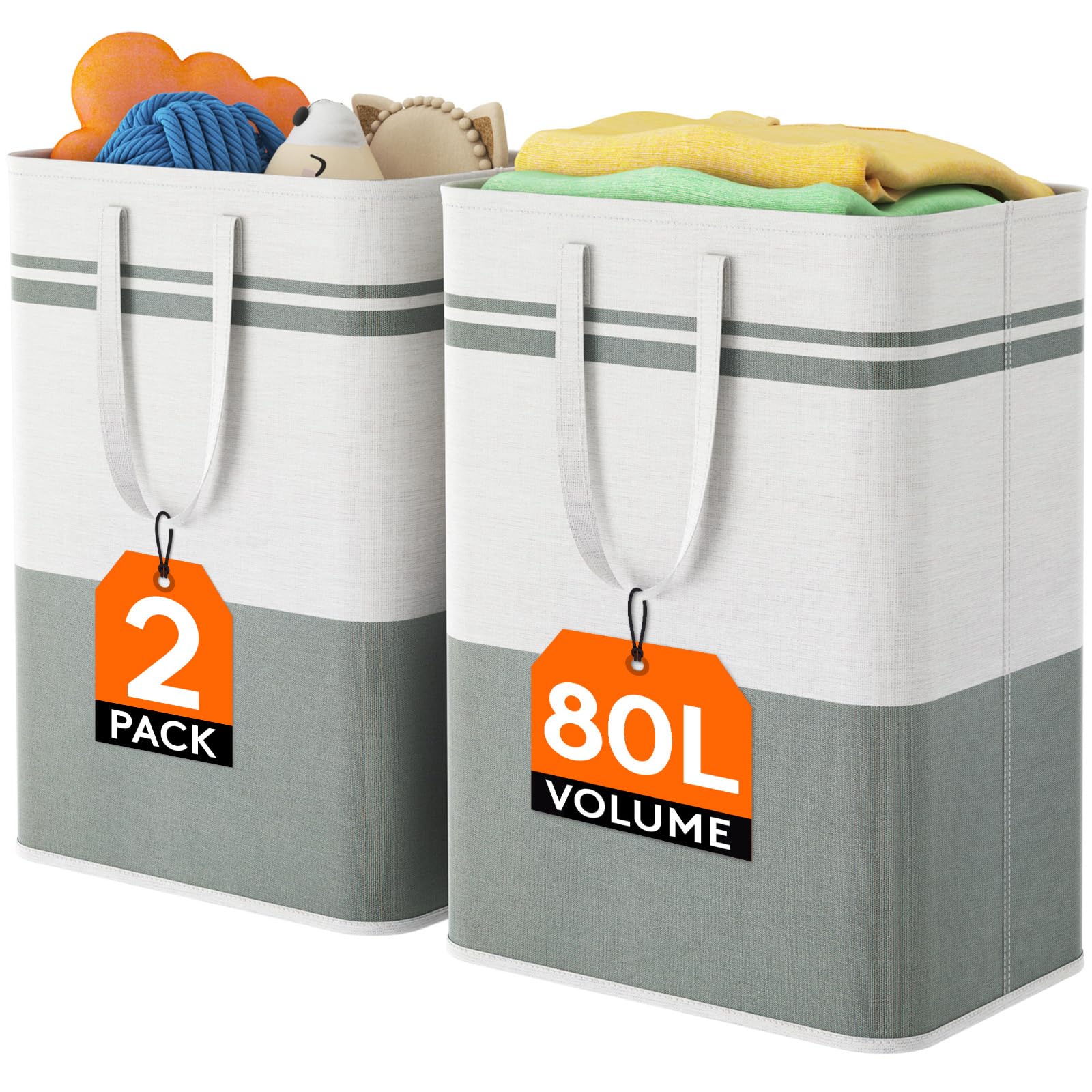 Lifewit Pack Laundry Basket Freestanding Washing Bastet 2 80L, White-image-eaf7dd00-9a78-4e66-a43c-7d5e253947c2-54239