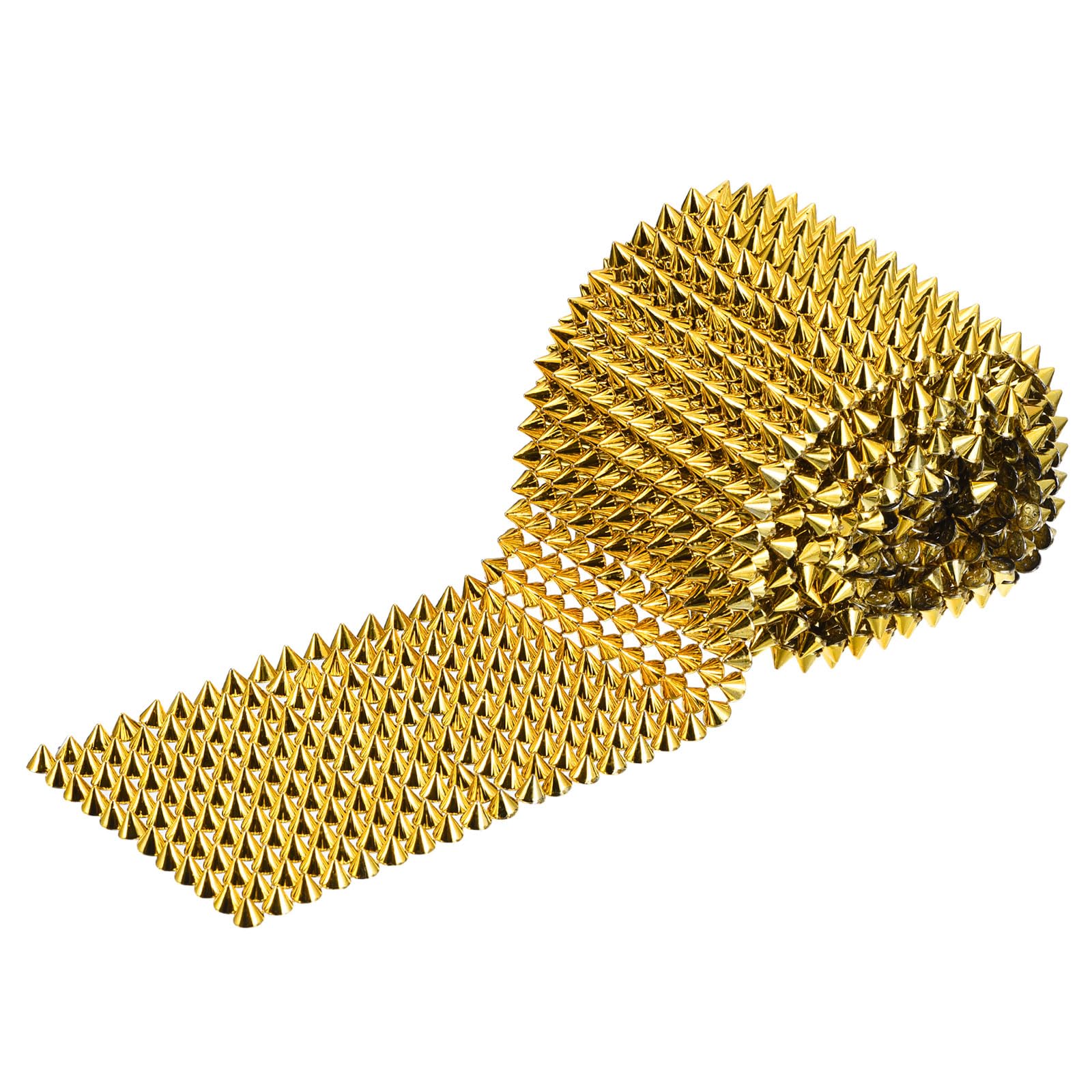 2 Yards Gold Cone Spikes Studs for DIY Clothing, Bags & Shoes Decoration - 12 Rows-image-9656e43f-7a08-4a00-9cea-d98ddd33ef97-64121