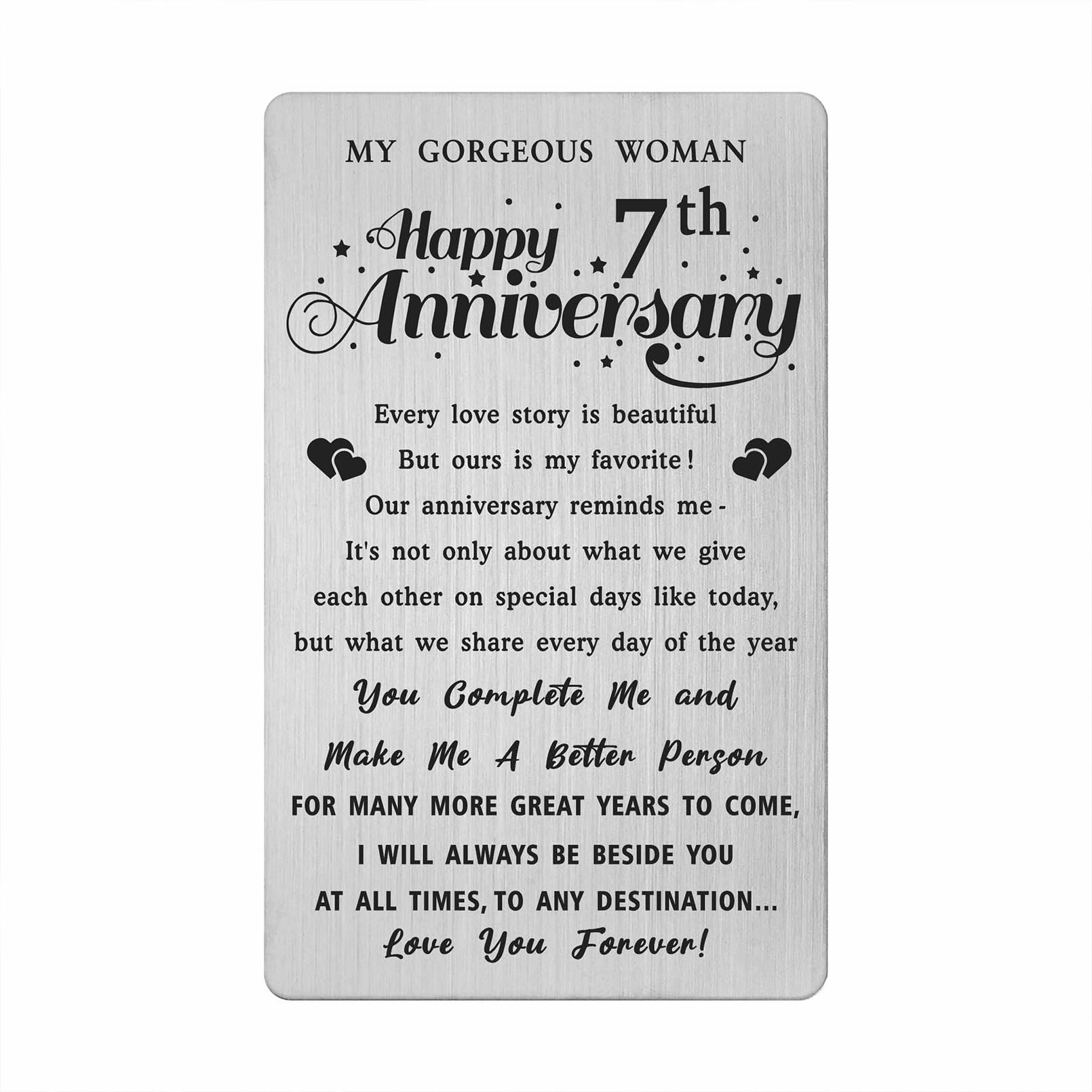 Wedding Anniversary Card Gifts for Him Husband, Year 7th 7 7th 7-image-affade4d-5cd2-42e0-b7aa-a6f44a949e08-50000