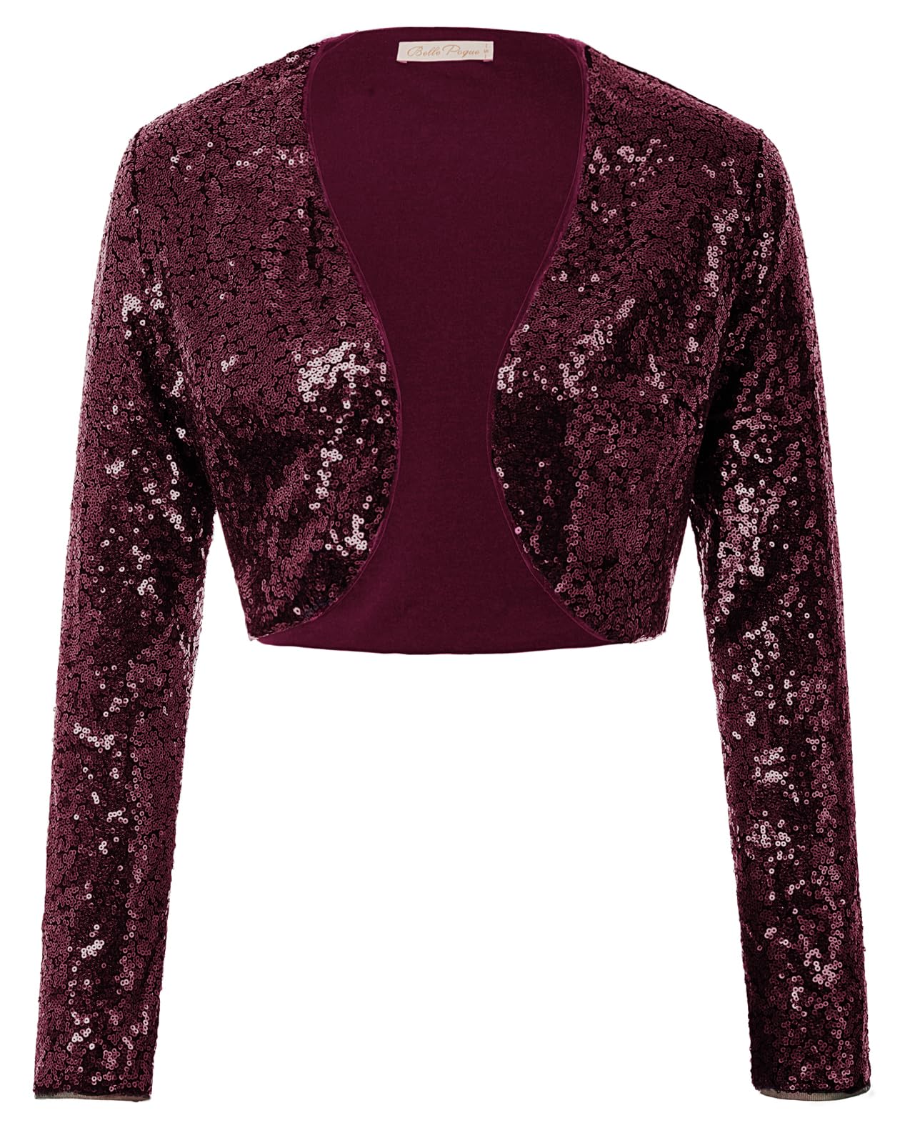 Women's Sequined Evening Shrug - Wine-image-f8213e57-df15-457d-bb59-6bd3d06f128c-102442