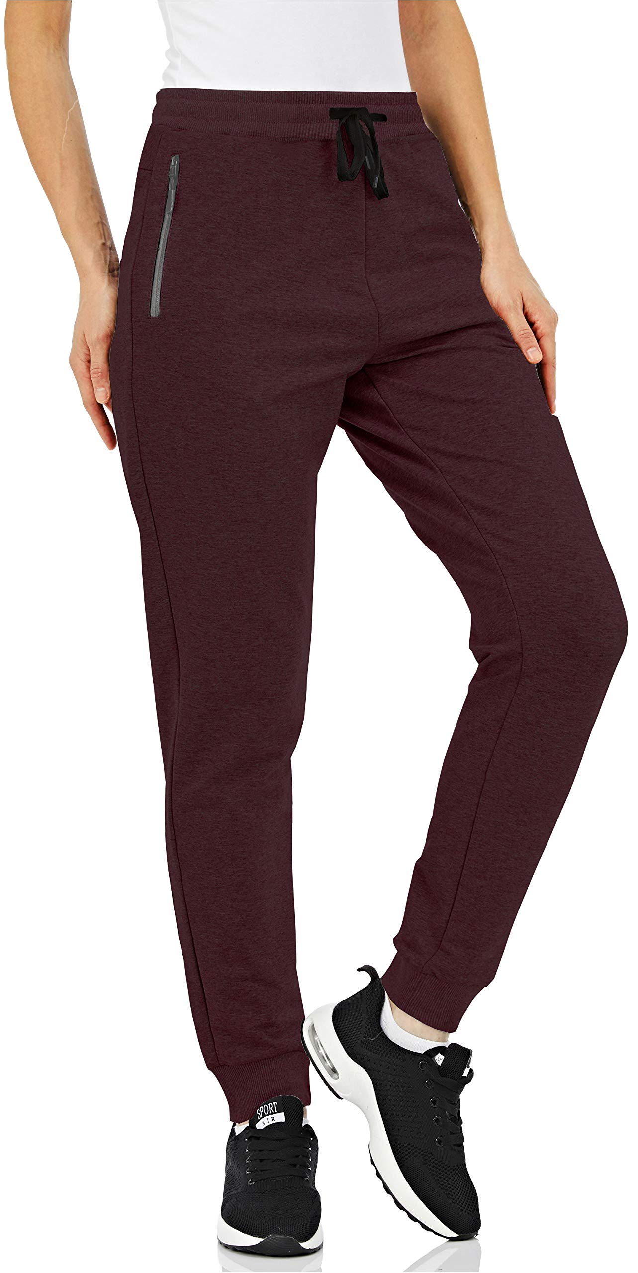 Women's Cotton Jogger Trousers - Wine Red XS-image-8756b257-3eac-4318-b12b-a7e7b250fe9f-101889