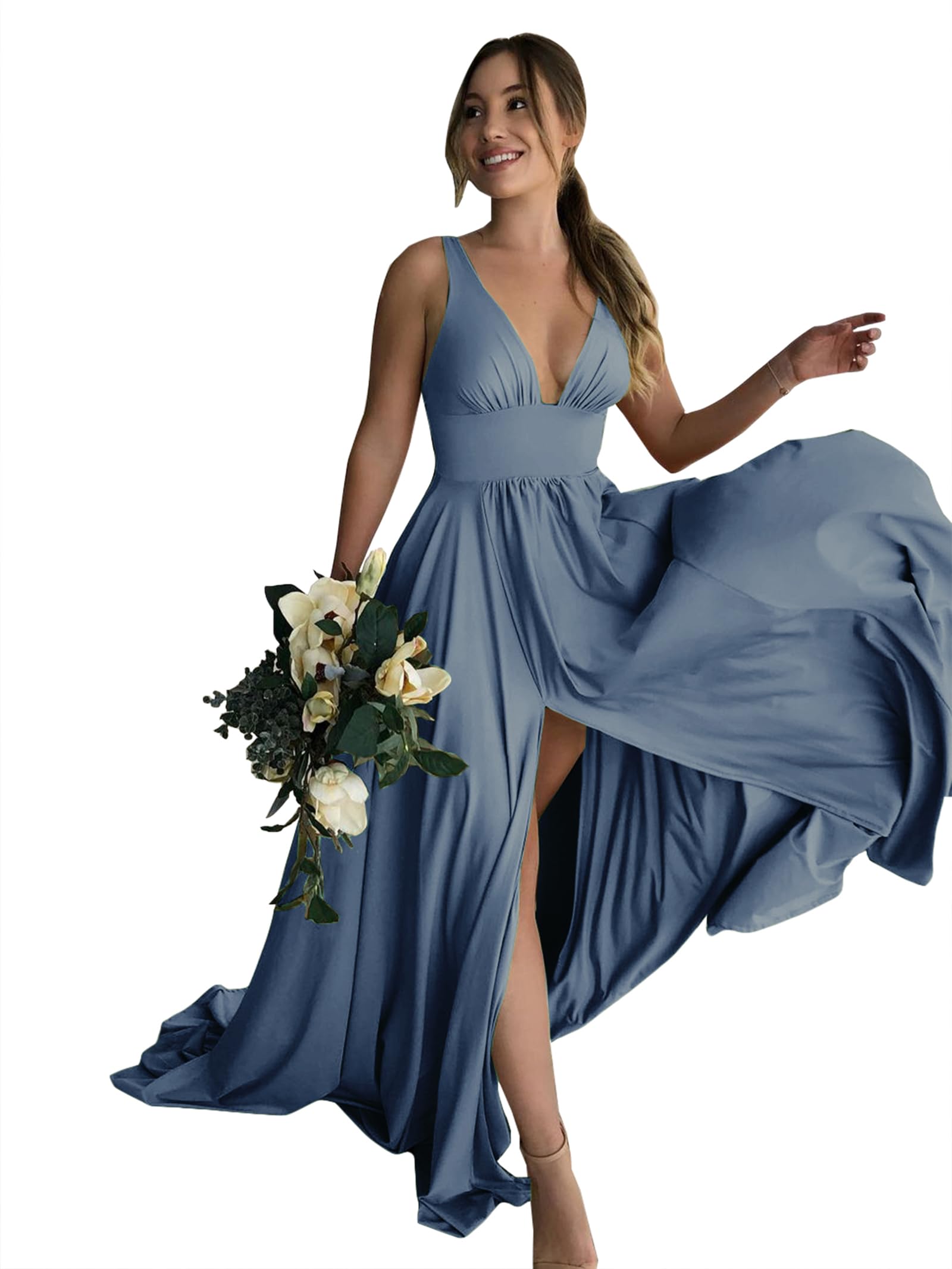 Plus Size Evening Dress Sleeveless - Dusty Blue XL-image-d1c206a2-f7fd-481a-aee9-6ded8f850a4a-113886
