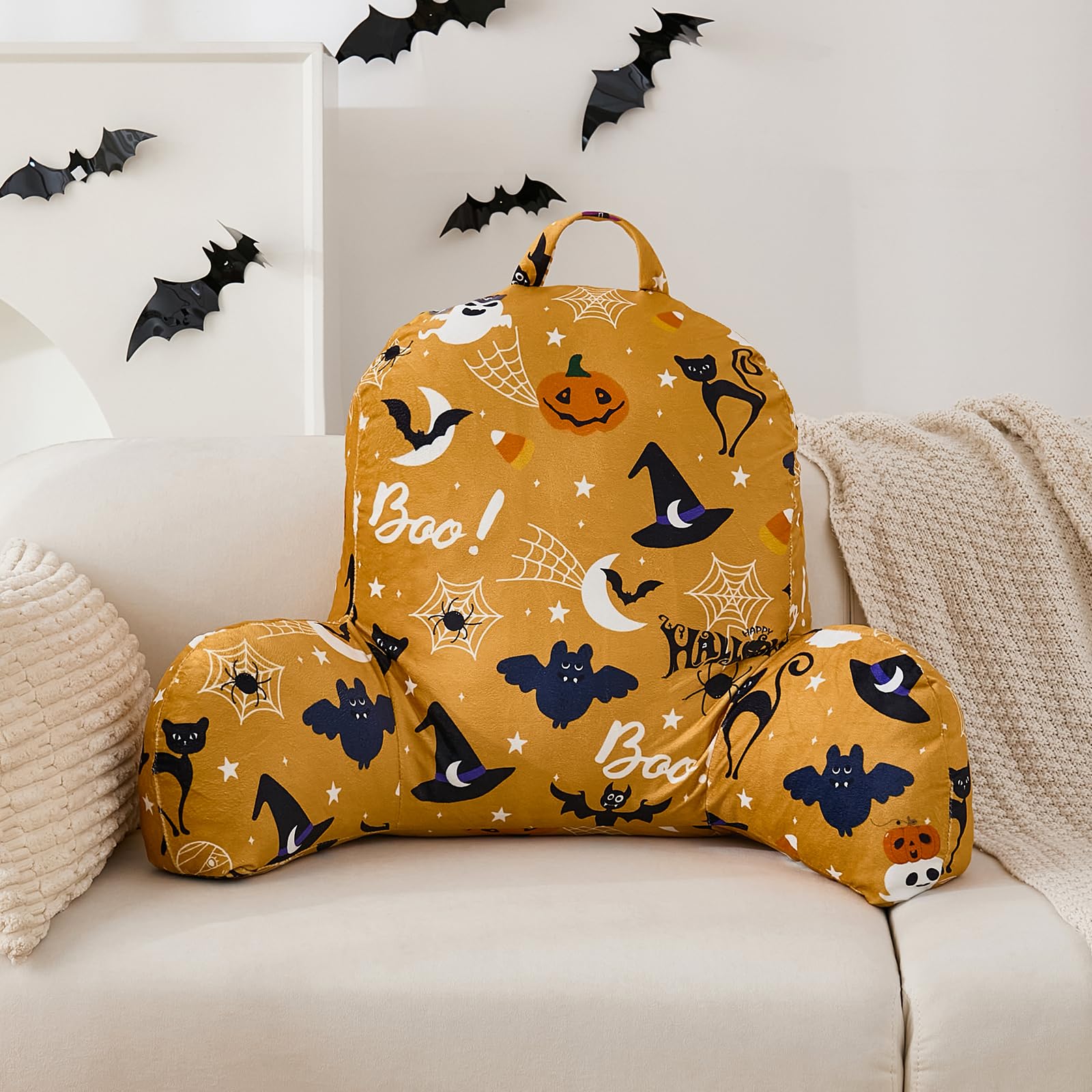 Halloween Reading Pillow with Arms - Yellow 64x46x25cm-image-3c13d86c-152a-4346-bdc6-6a0e2218e59d-98968