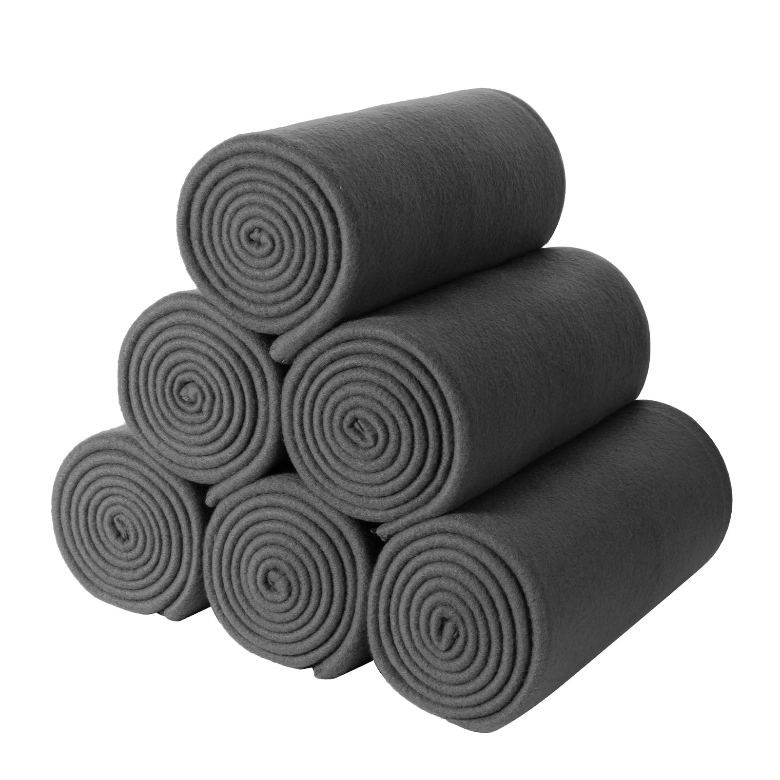 Fleece Throw Blankets 6 Pack - 127 x 152cm Dark Grey-image-3a534f50-2ef3-4309-a160-5a611d7725a0-90868
