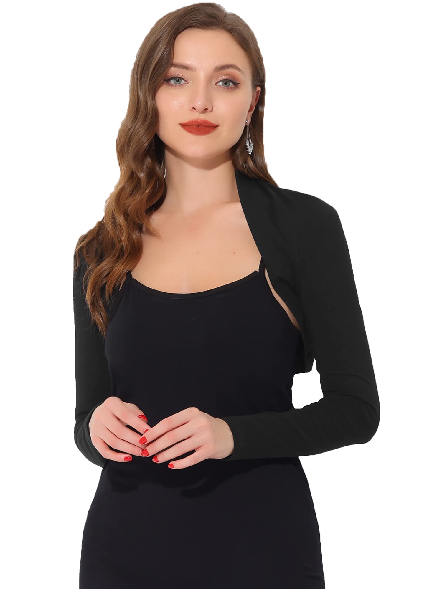 Women's Cotton Shrug Bolero - Black Size 12-image-afaa4525-b6c4-48c8-a204-617810df381a-93470