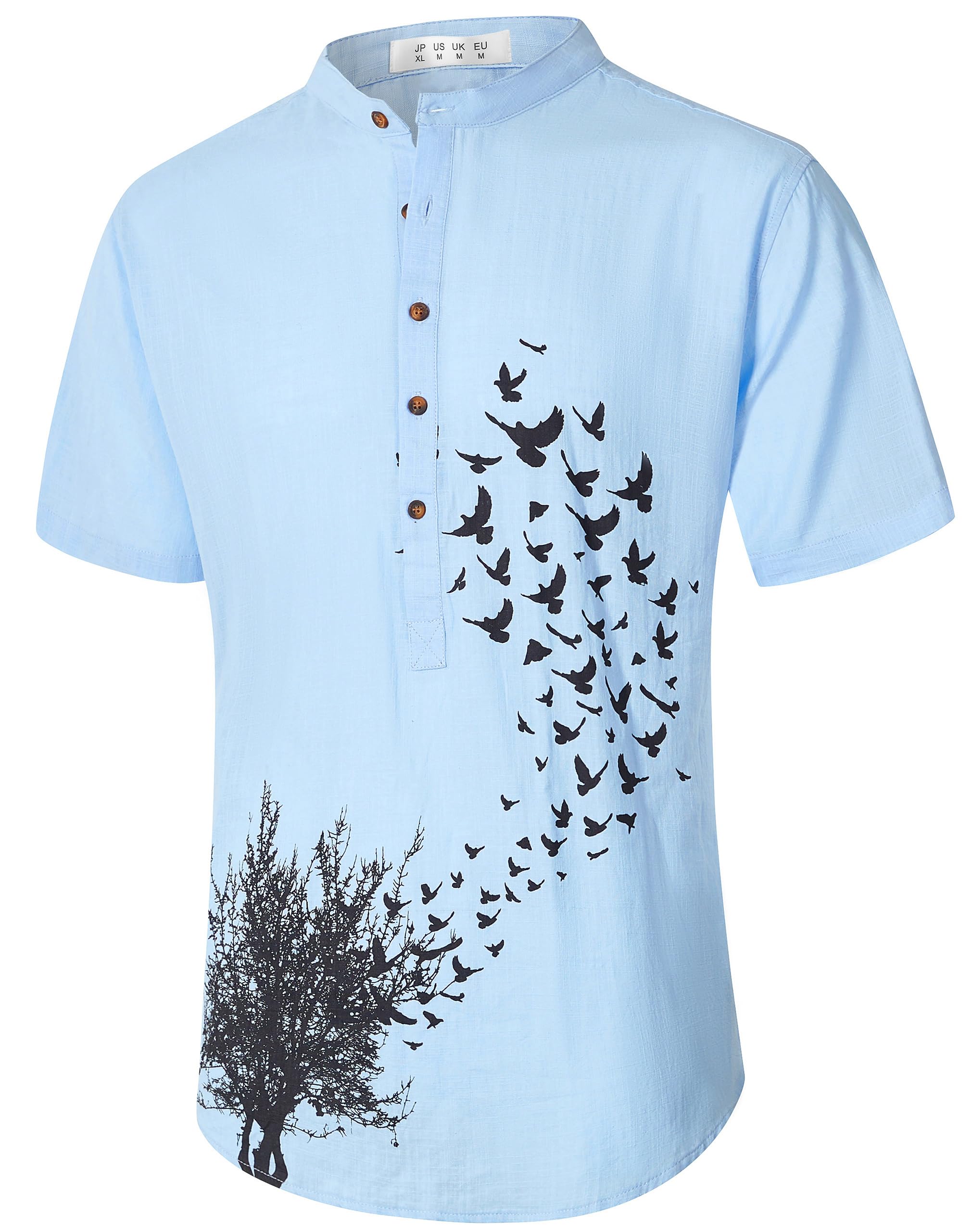 ELETOP Men's Breathable Linen Shirt - Short Sleeve, Casual Summer Style-image-de3e0b90-07a9-4360-9a31-df378e1f4494-42151