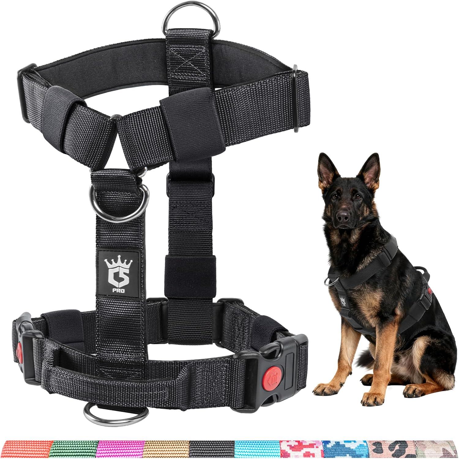 Tactical Dog Harness Adjustable - Black S-image-a4c5da0b-000d-4be9-a4aa-8b9d93ba06aa-113808