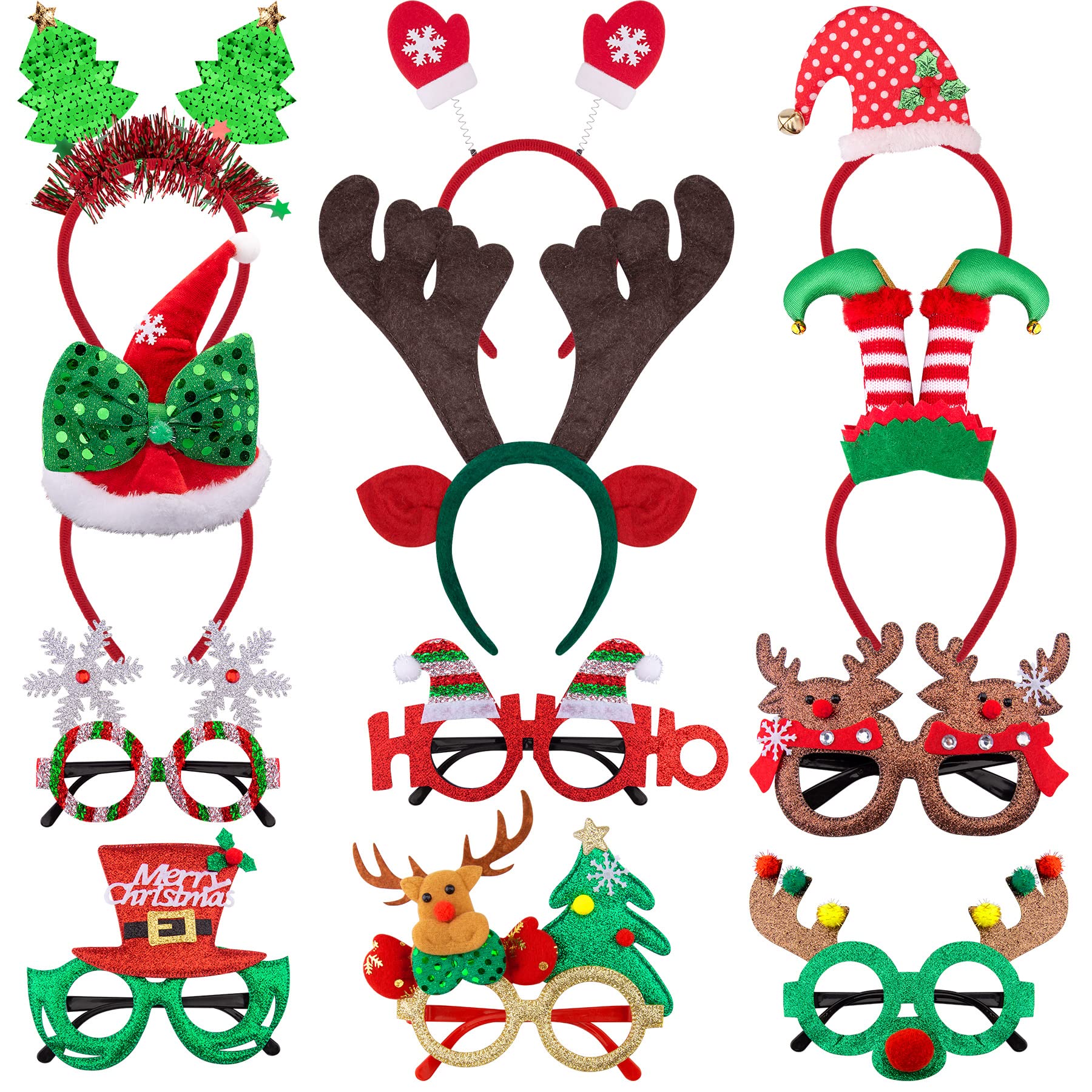 Festive Christmas Headbands & Glasses Set - 6 Reindeer Headbands & 6 Snowflake Glasses for Parties & Decorations-image-96a5b360-37d5-4174-984e-391e43c4ca83-65595