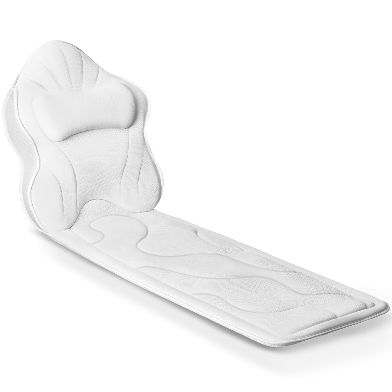 Luxury Full Body Bath Pillow Mat & Cushion - White-image-bfe4f4d2-c36b-4328-bc33-9f9e2e7cfb1d-85292