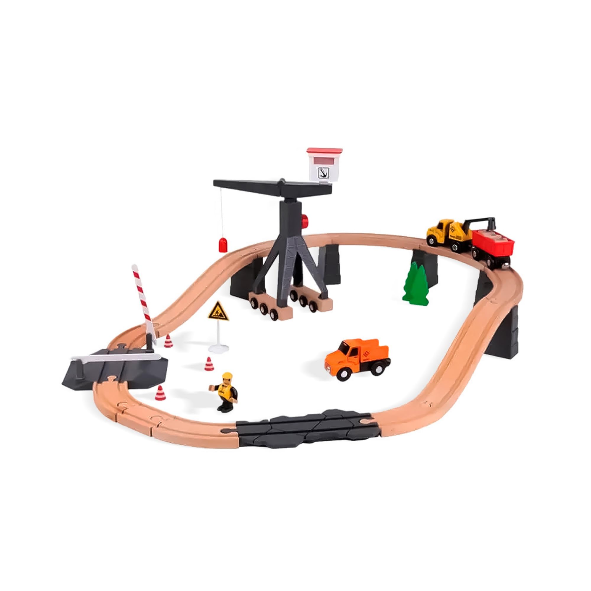 Wooden Train Set - 35 Piece Construction-image-5d148b8b-11cb-4512-bcae-6dc7da9bdcfc-81981