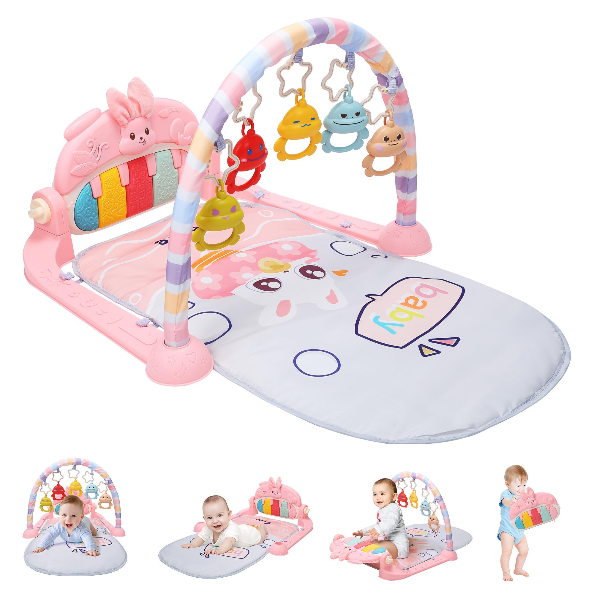 Baby Play Mat & Piano Gym - Pink-image-b28341f8-f871-4f80-a86b-7f27a1702640-83917