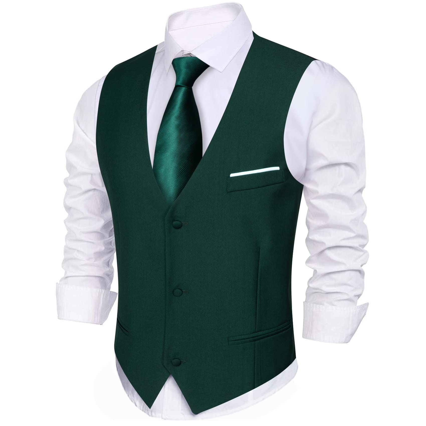 Barry.Wang Men's Classic Pure Colour Business & Wedding Waistcoat Vest-image-b215ed60-f690-4bc8-a29b-b324af8beaa1-64854