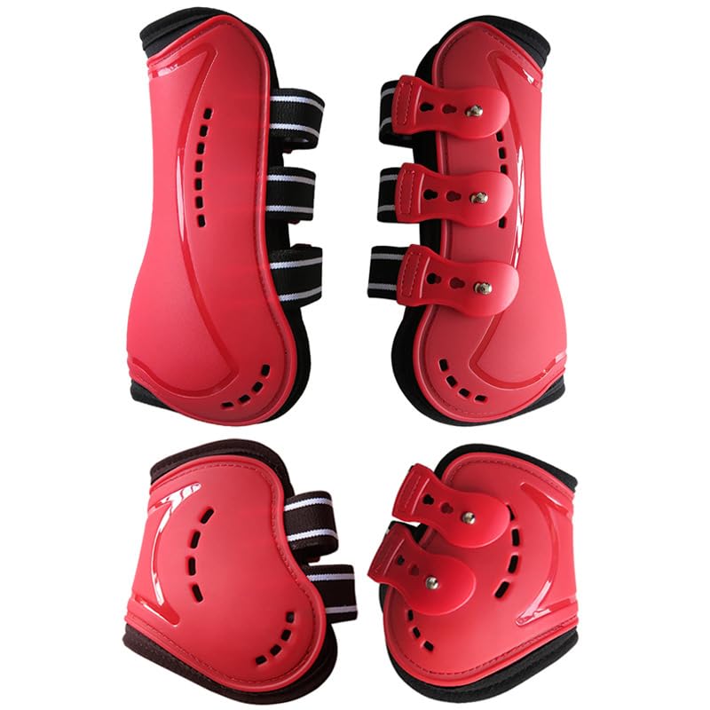 Horse Gaiters & Fetlock Caps Set - Red M-image-cbced960-ce87-48de-825e-0ccdae8792cb-115258