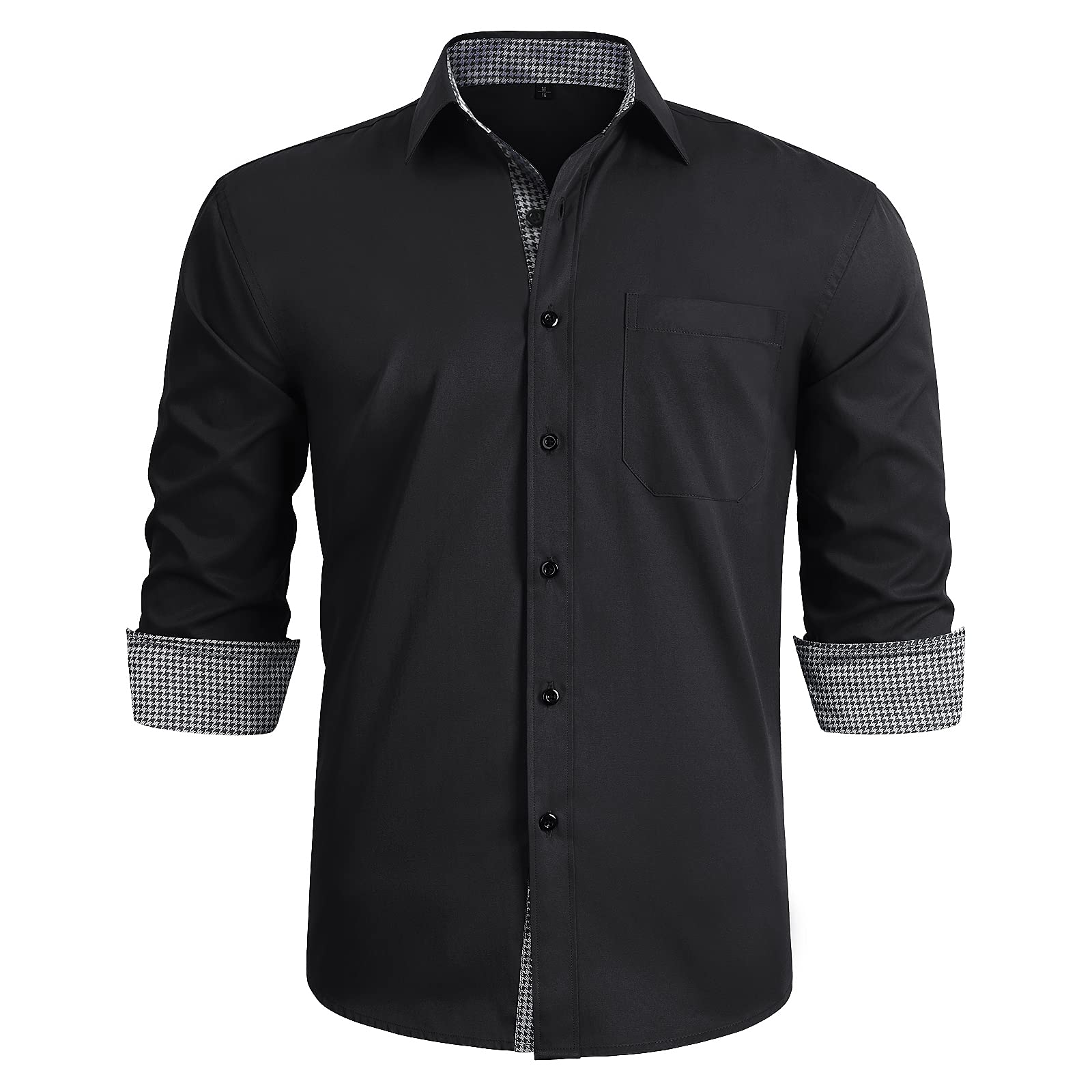 Men's Formal Dress Shirt - Black/Grey 6XL-image-d09be8bf-135a-4a8b-a873-9439d4279915-103751