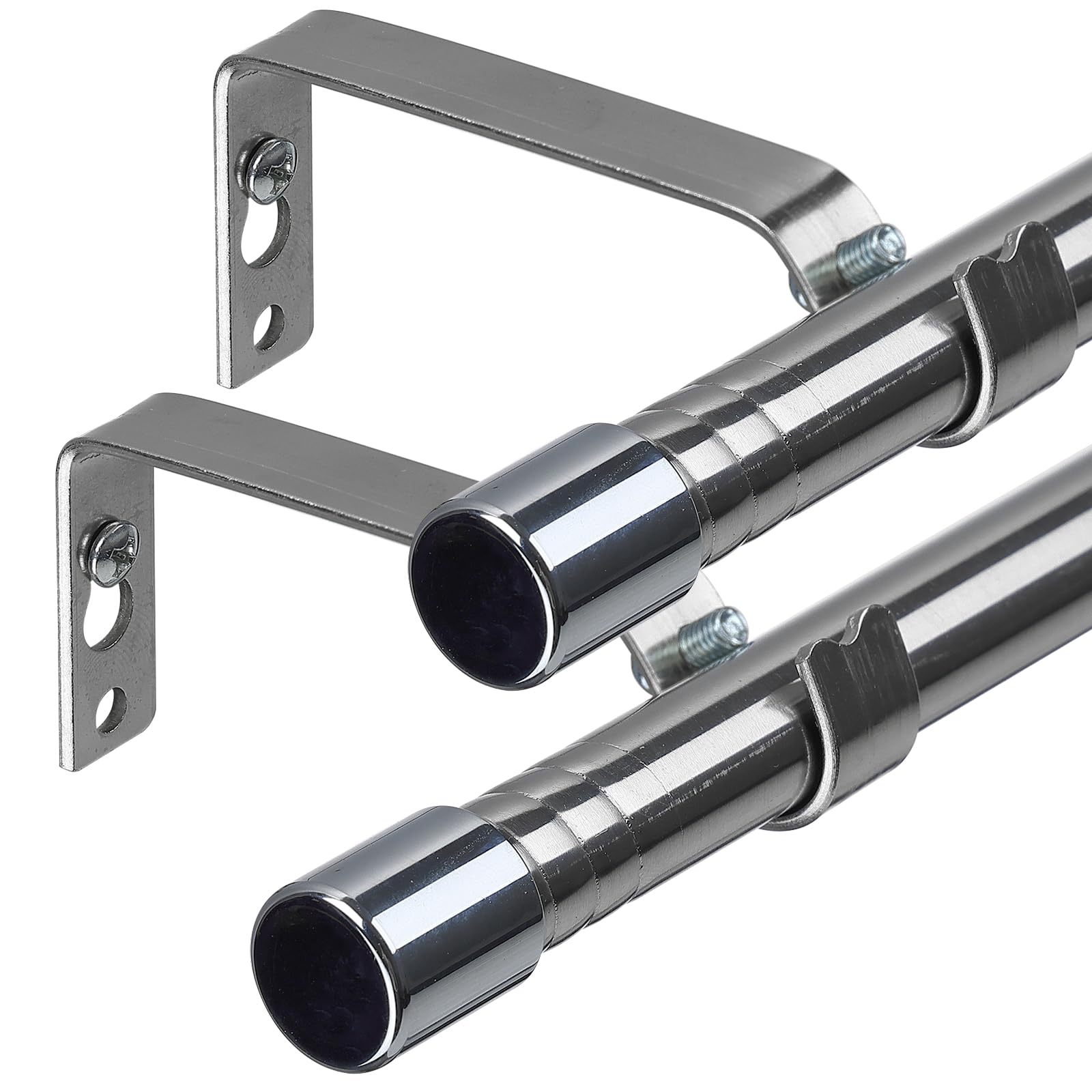 Adjustable Curtain Pole Set - Silver 76–157 cm-image-8194bf8b-39a1-4b0d-ac20-3c2b646d3567-88842