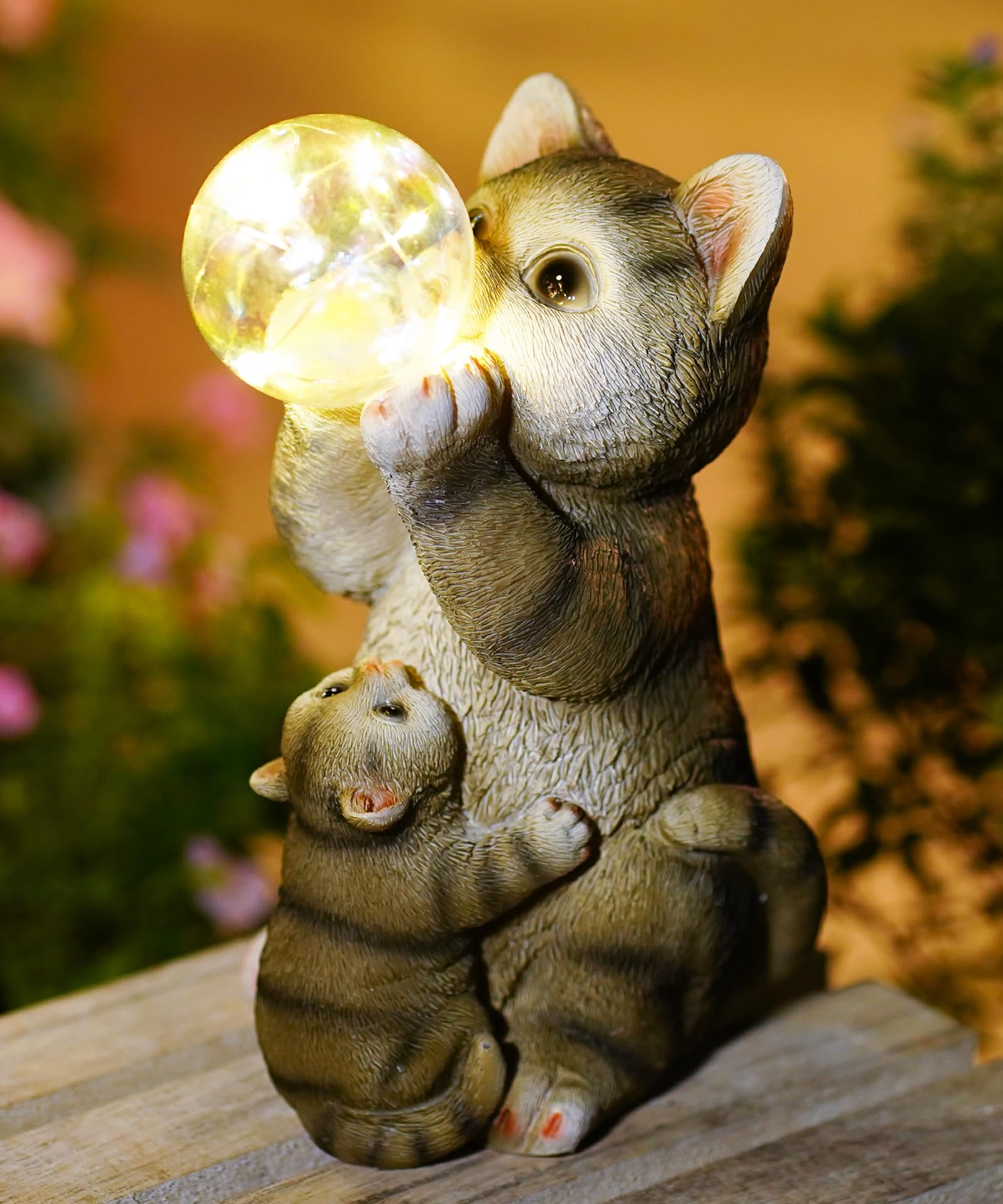 Solar Cat Garden Light Statue - Cat One Size-image-a3ef6283-09c2-451e-bb29-df3d21b8e464-107914
