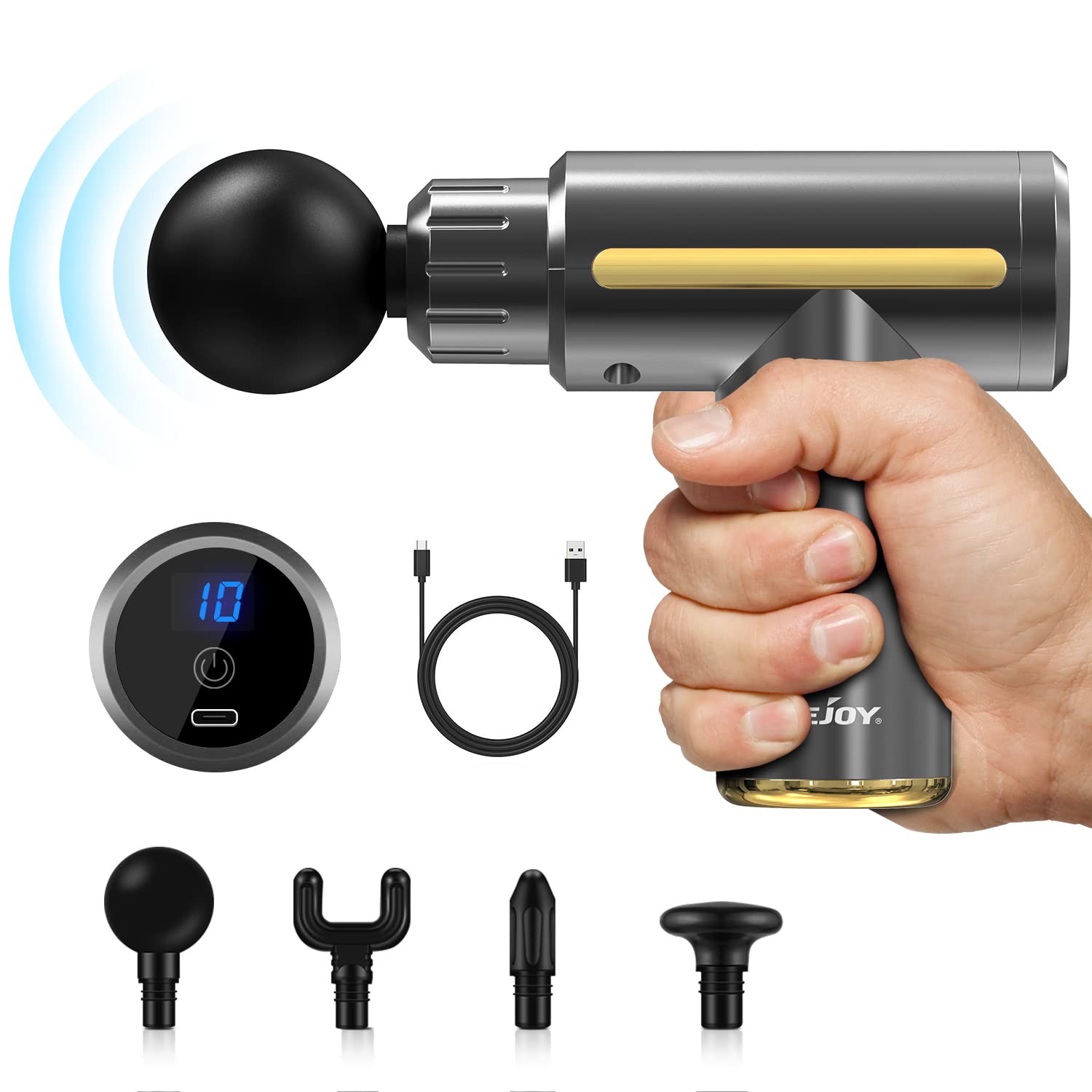 Mini Massage Gun Deep Tissue - Grey JMQ-Q3-image-5718da0d-de27-4d08-a0df-f3439bbf84ad-107021