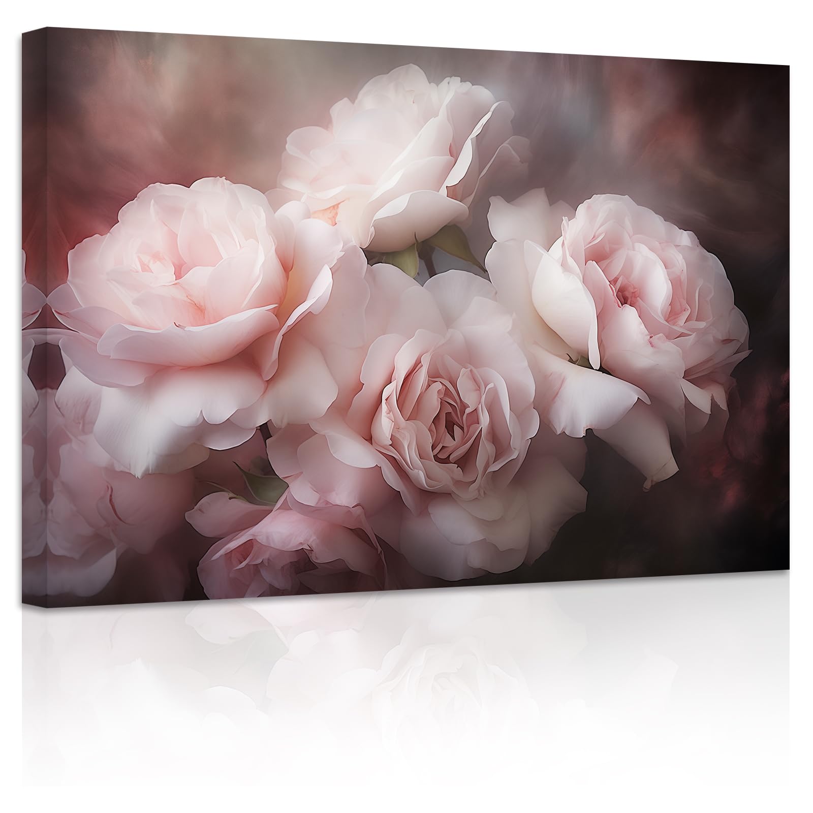 Rose Flower Canvas Wall Art ZXHYWYM Pink Framed(2, (12.00" x 18.00"))-image-be07bba5-cd68-4d6a-8e0a-448bfda341fa-34223