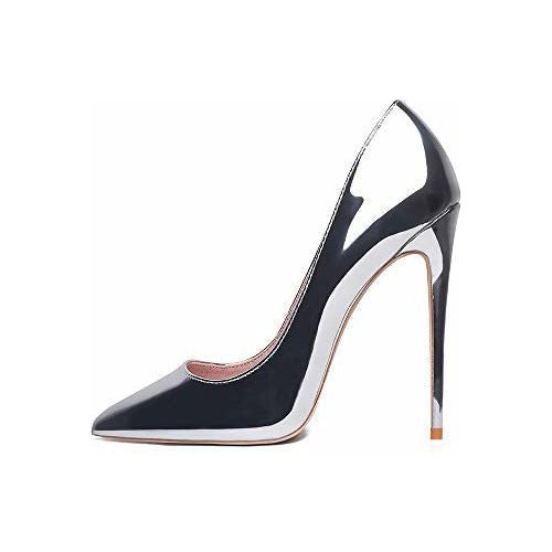 Women's Stiletto Court Shoes - Silver 8 UK-image-a55bbb01-dc13-478f-a79d-8806092f203a-146106