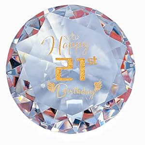 21st Birthday Gifts for Her: Engraved Crystal Glass Diamond-image-f7b0d4ad-d3ef-4c4f-af3f-00f6e927c112-54988