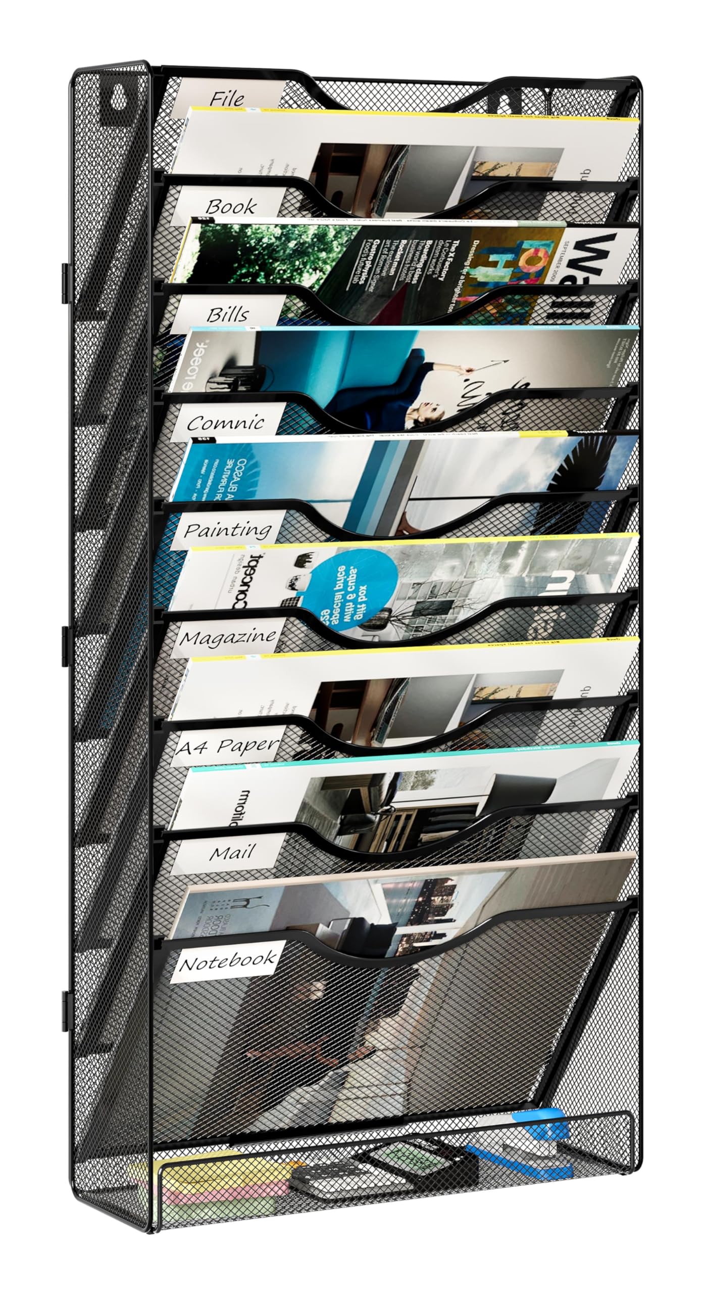 10-Tier Desk Tidy Organiser - Black 10 Tier-image-0707115f-5ed8-4265-908c-8420ca5d676b-119087