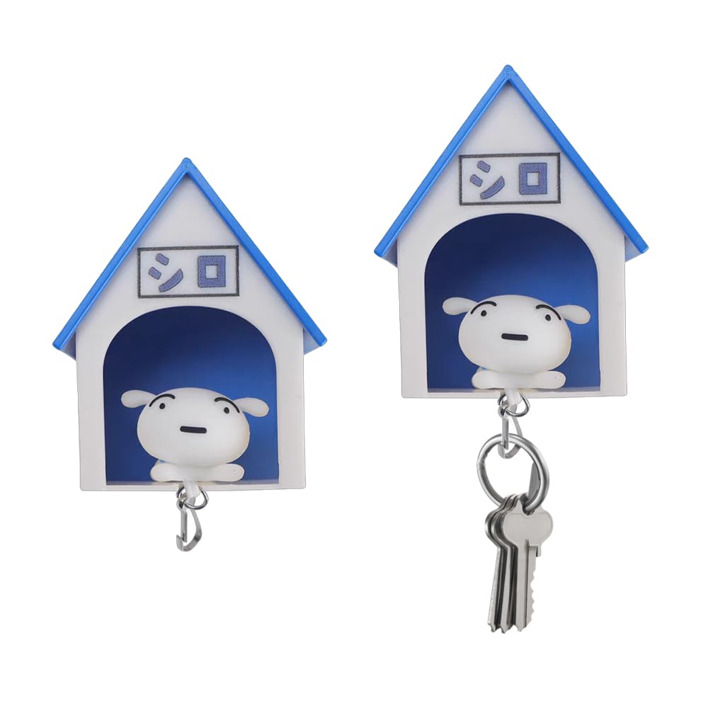 Wall Dog House Keychain Holder - Decorative Wall Mounted Key Ring Organiser with Mini Dog House Design, 2 Pieces-image-73b66b8f-8069-48da-a78a-0cafb4088a2f-79646