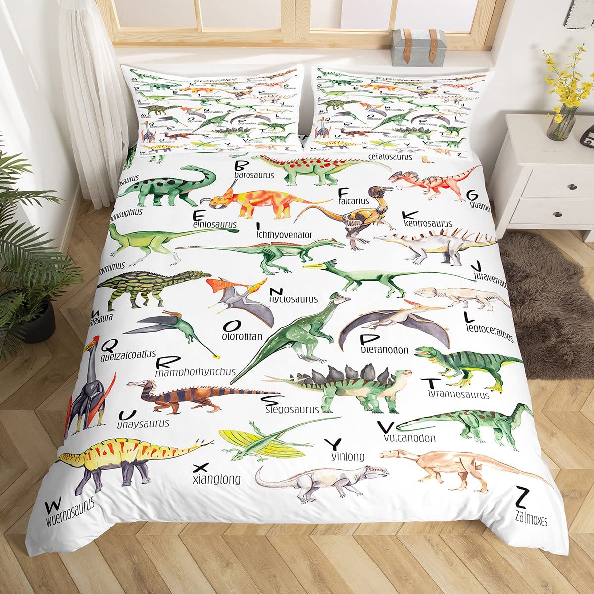 Dinosaur Kids Duvet Cover Set - Multi 01 Single-image-b6d82309-f446-40fb-95ca-d3c521f3dfe8-117878