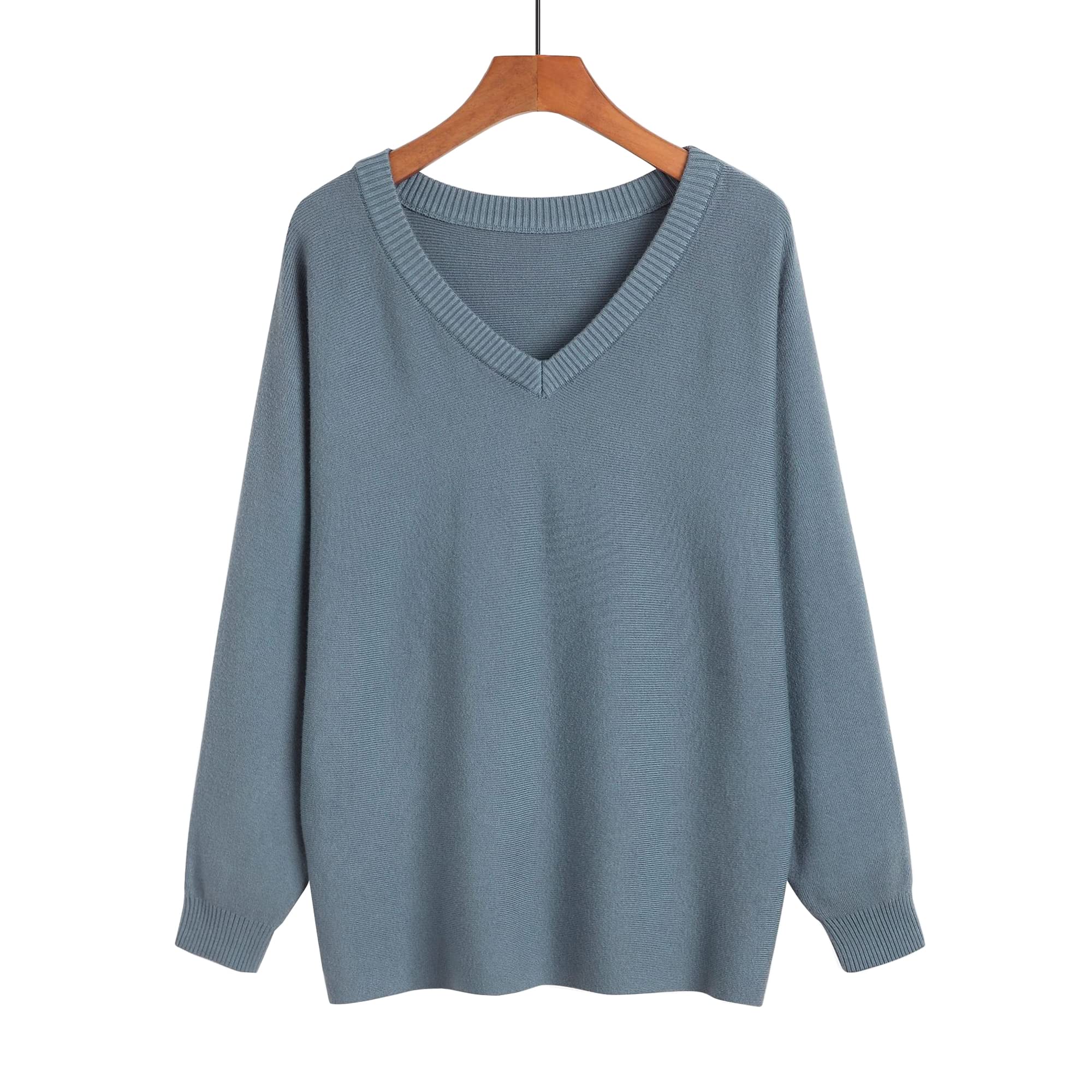 Women's Knit Jumper Casual - V Neck Blue One Size-image-dc42478c-e574-489a-ab1e-40d7a70f9a54-111418