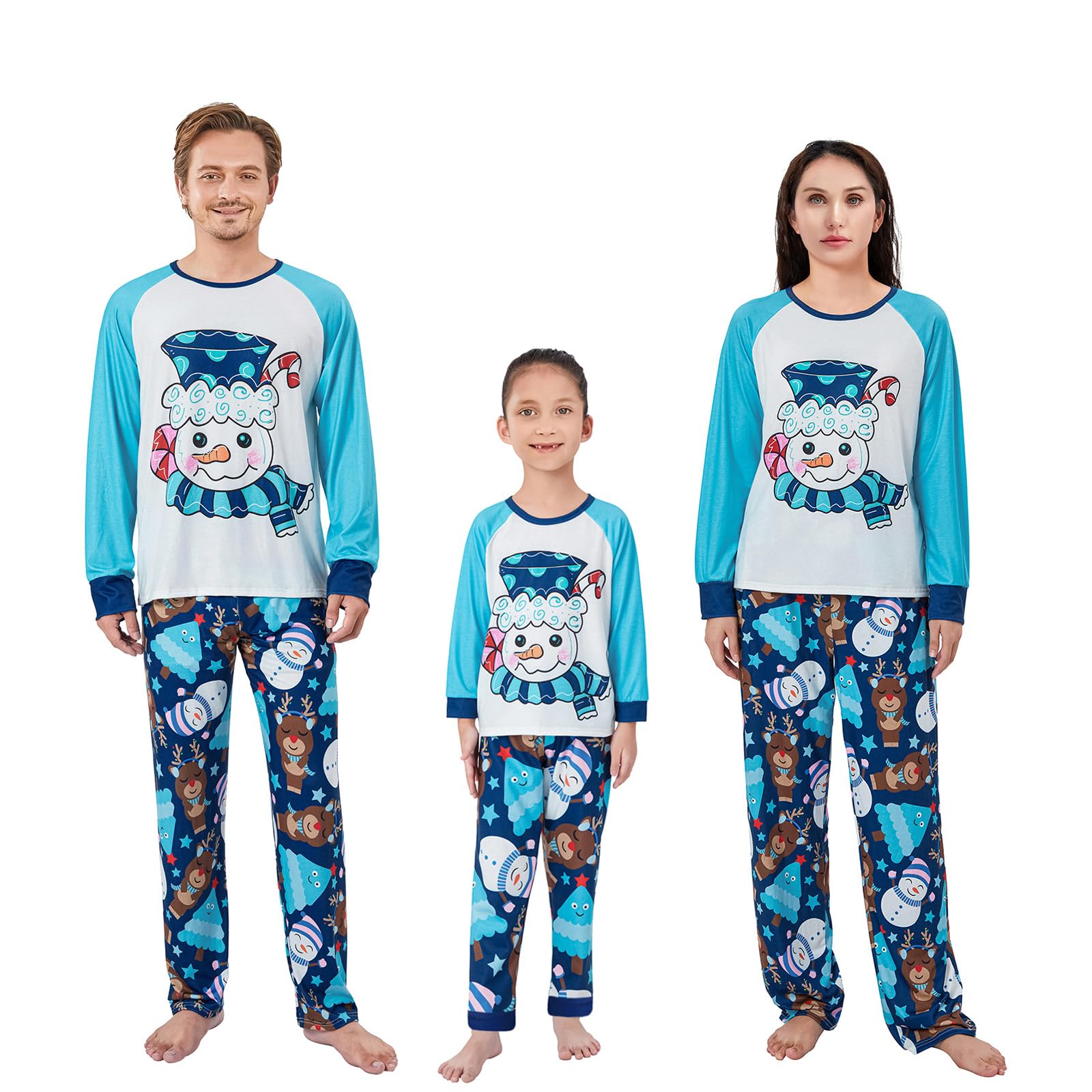 Men's Christmas Pyjamas Set - E-Snowman Blue XXL-image-b0a11ba2-25bf-463a-bb81-4cdd807a9c21-113988