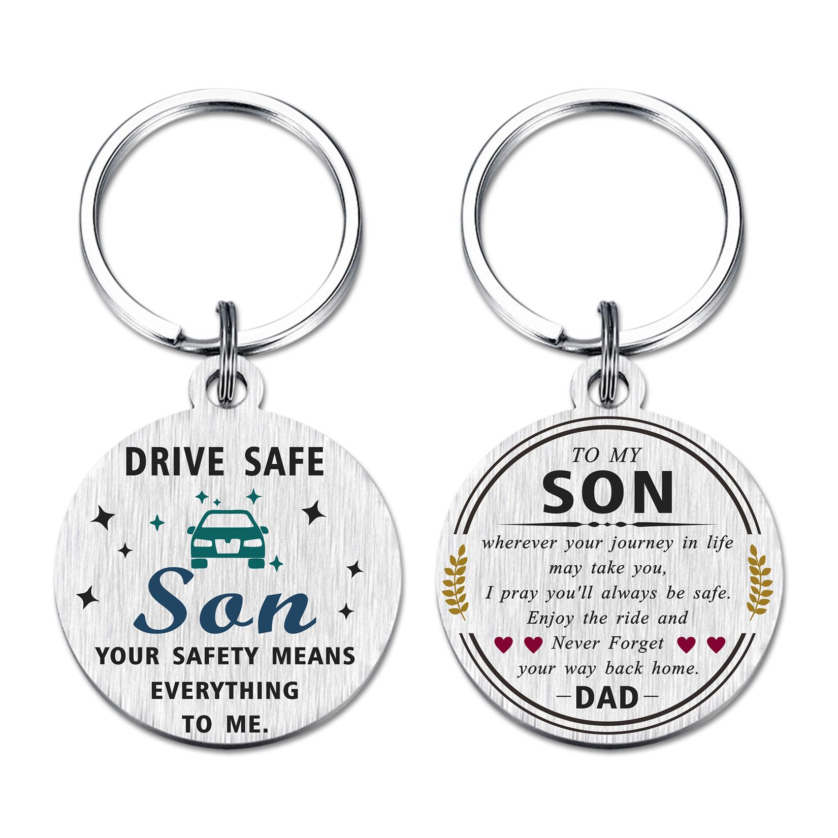 Quotes Drive Safe Key Tags Inspirational 'Drive Safe' Keychain Gift From  Dad For Son Car, image size:1650x1650