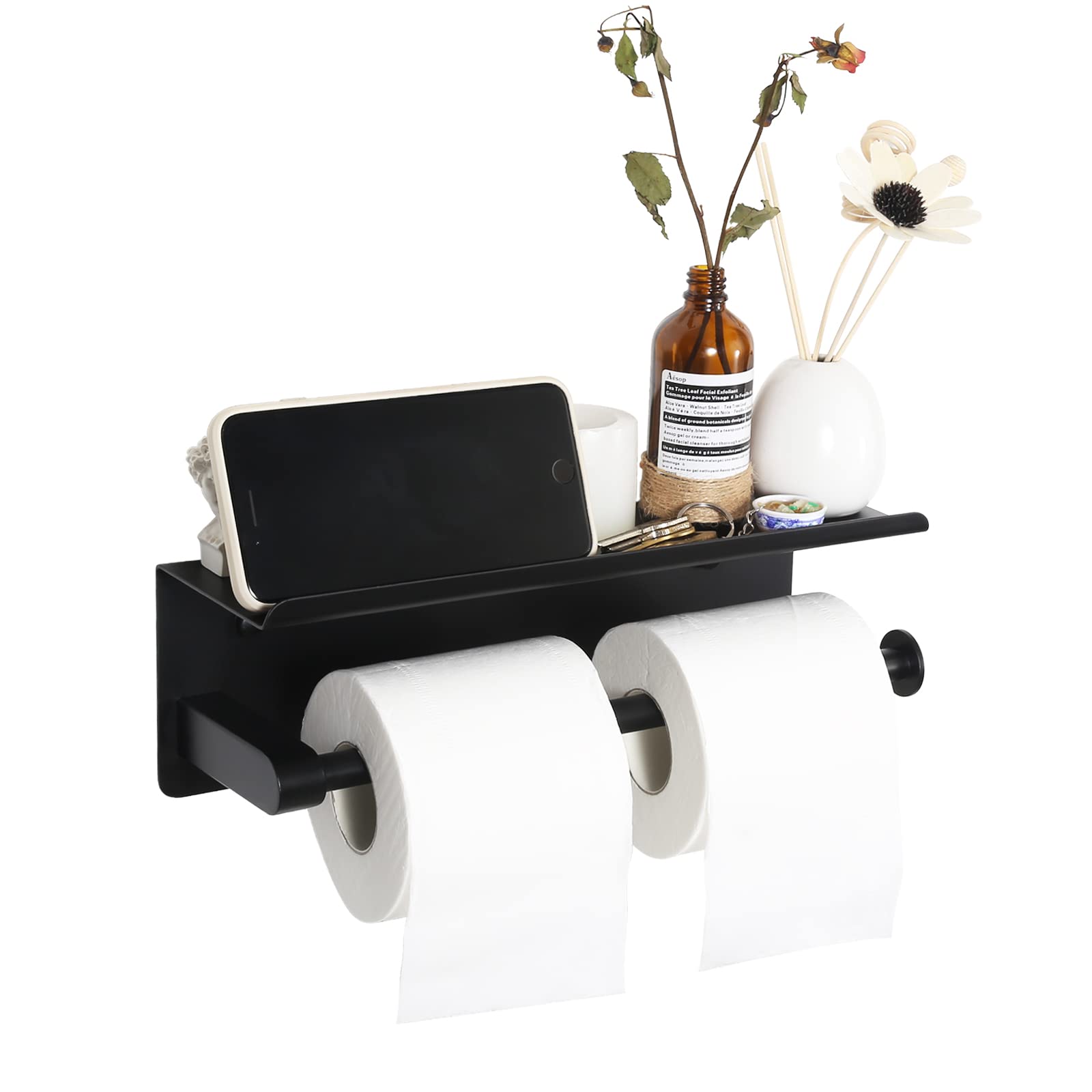 Stainless Steel Wall Mount Paper Towel Holder - Black-image-a54718d1-684c-47b1-9908-d25f33533e70-56402
