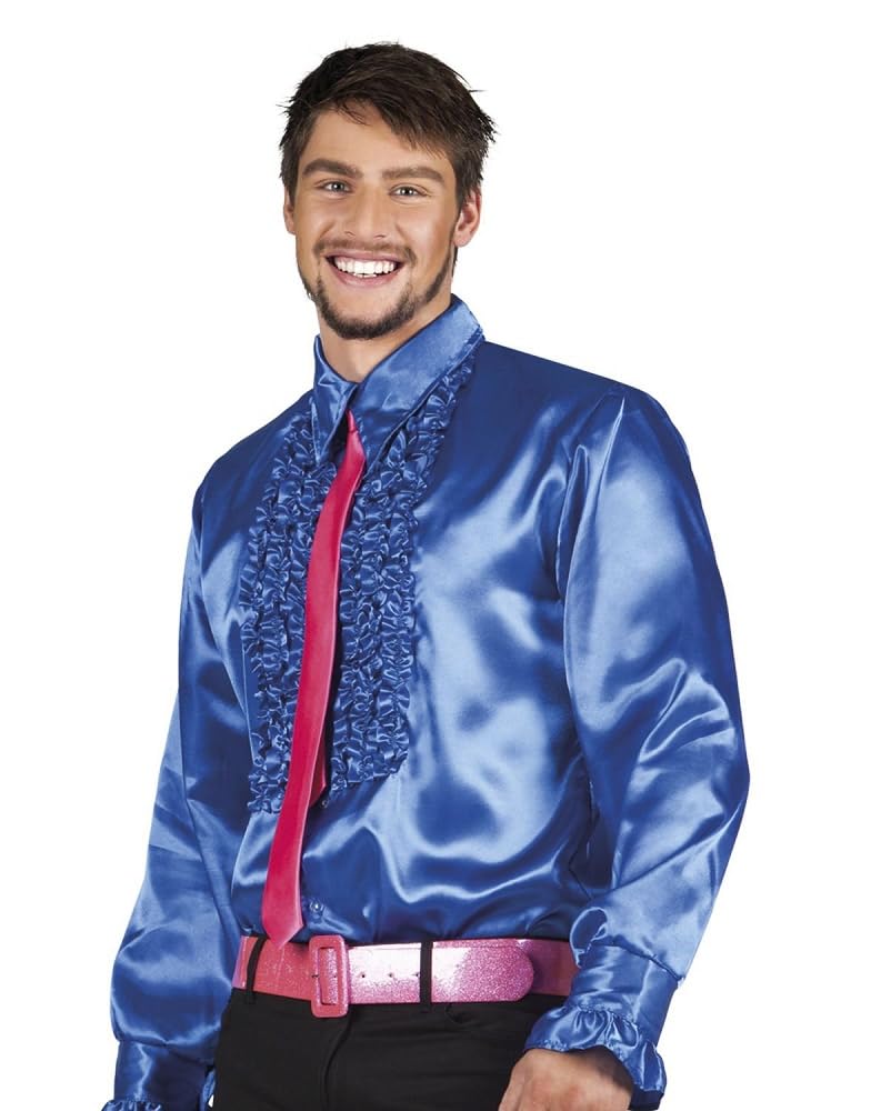Men's Fancy Dress Shirt - Blue L-image-f71ebdac-1381-451b-bc7b-6d9ab3a1b478-108096