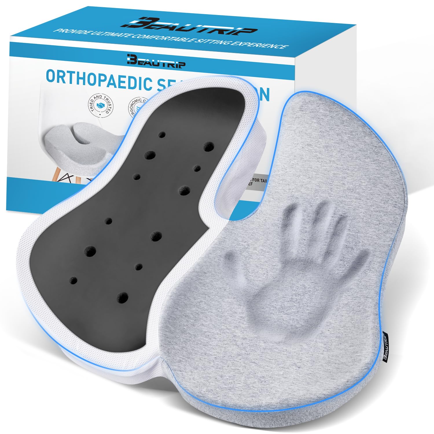 Memory Foam Seat Cushion - Charcoal-image-fe3f919c-10de-494a-be79-51eb622c2887-84653