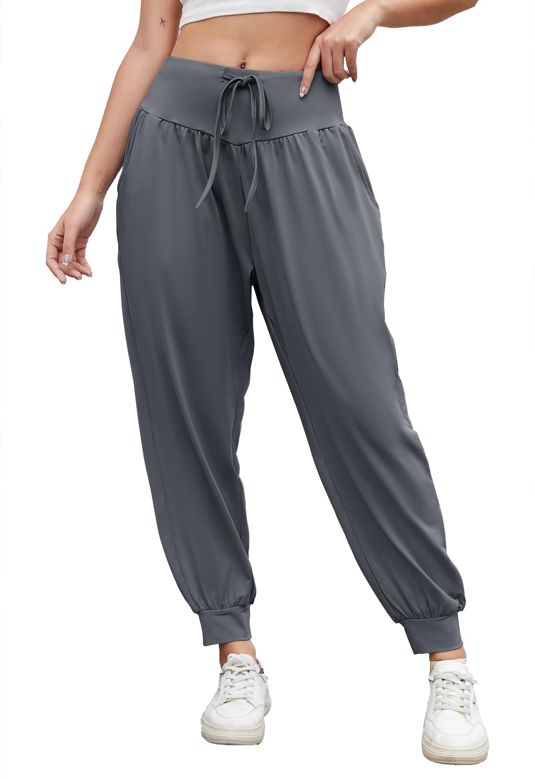 Women's High Waist Yoga Pants with Pockets - Grey S-image-b06cffa0-bb33-43e6-ba9f-a06e0115a8dd-88519