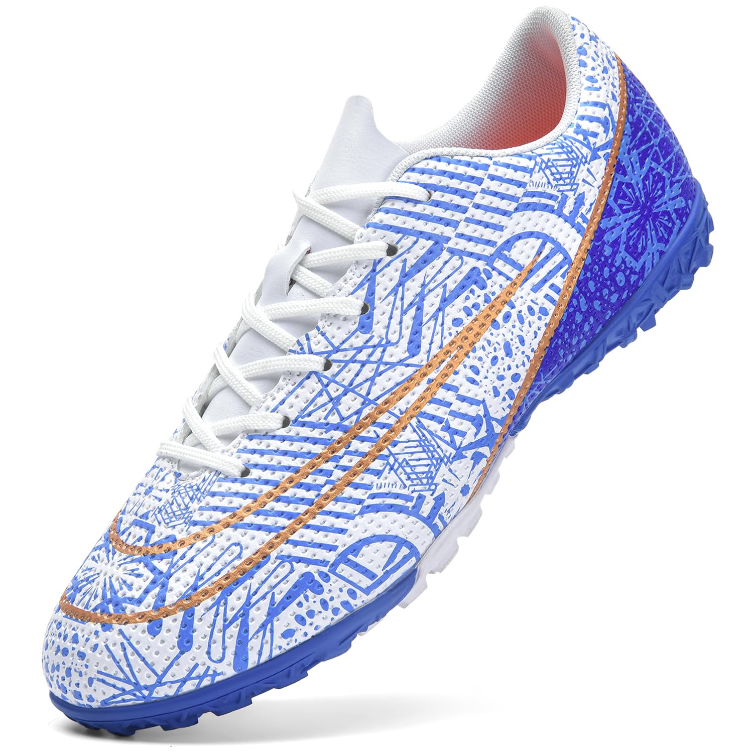 Kids Football Boots FG/AG Turf - White Blue UK 2.5-image-ef01df29-d31d-48a2-b426-29f1346594d5-98180