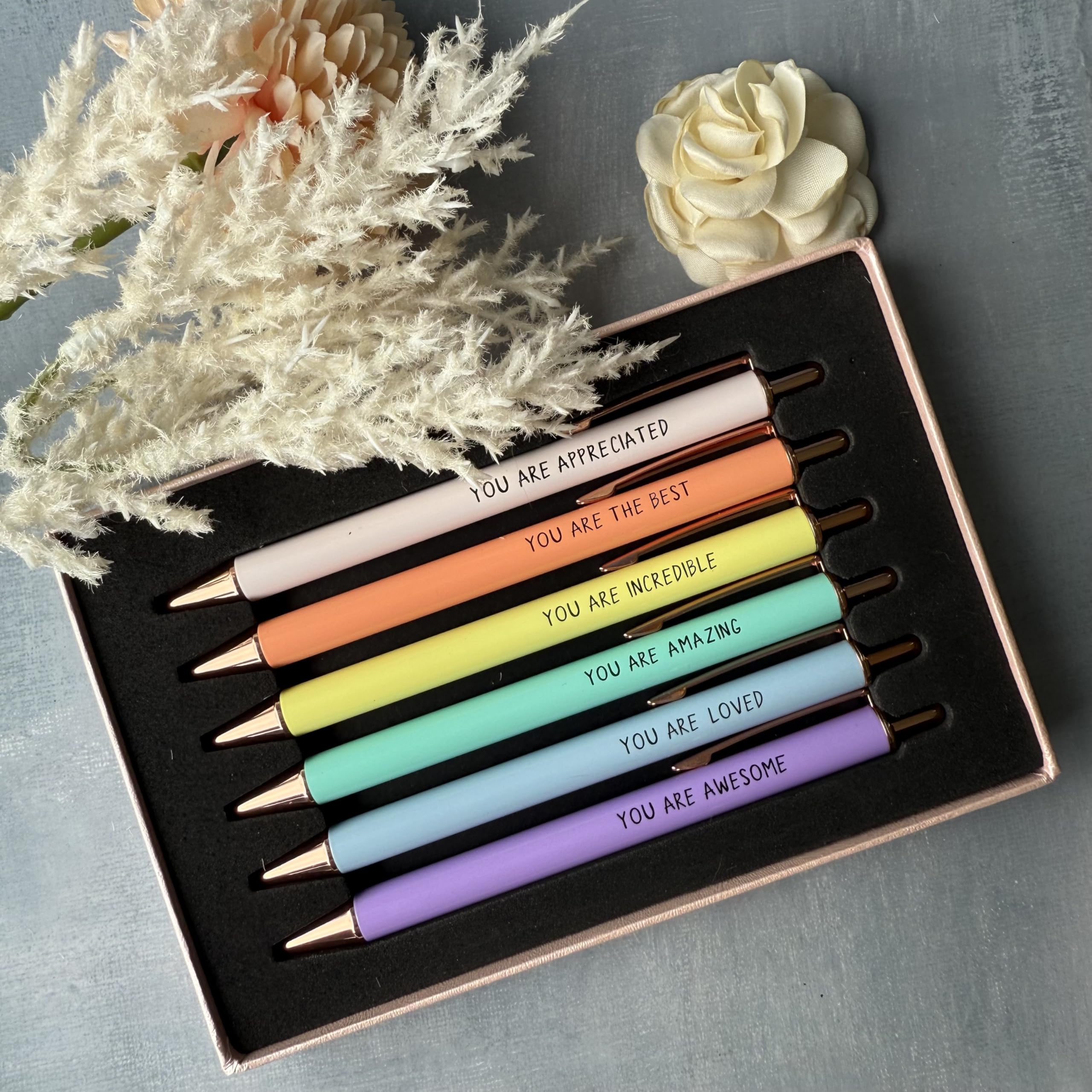 3pk Fancy Ballpoint Pen Gift Set - Pastel Pink, Purple, Green-image-1b939fe6-c73a-403b-b927-b9a48b55aa57-110239