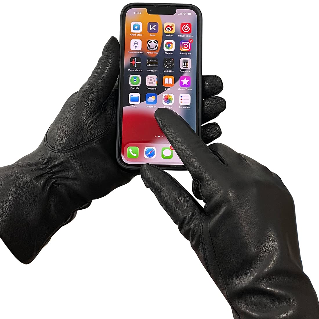 Women's Leather Winter Gloves Cashmere Lined - Black L-image-2512927f-6162-4194-83af-211acc524dd8-91856