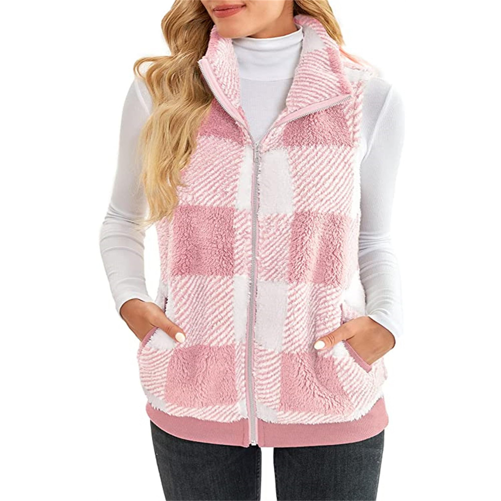 Women's Fleece Gilet with Pockets - Pink S-image-f802310f-5173-4d36-b2e5-17583151ceb1-101510
