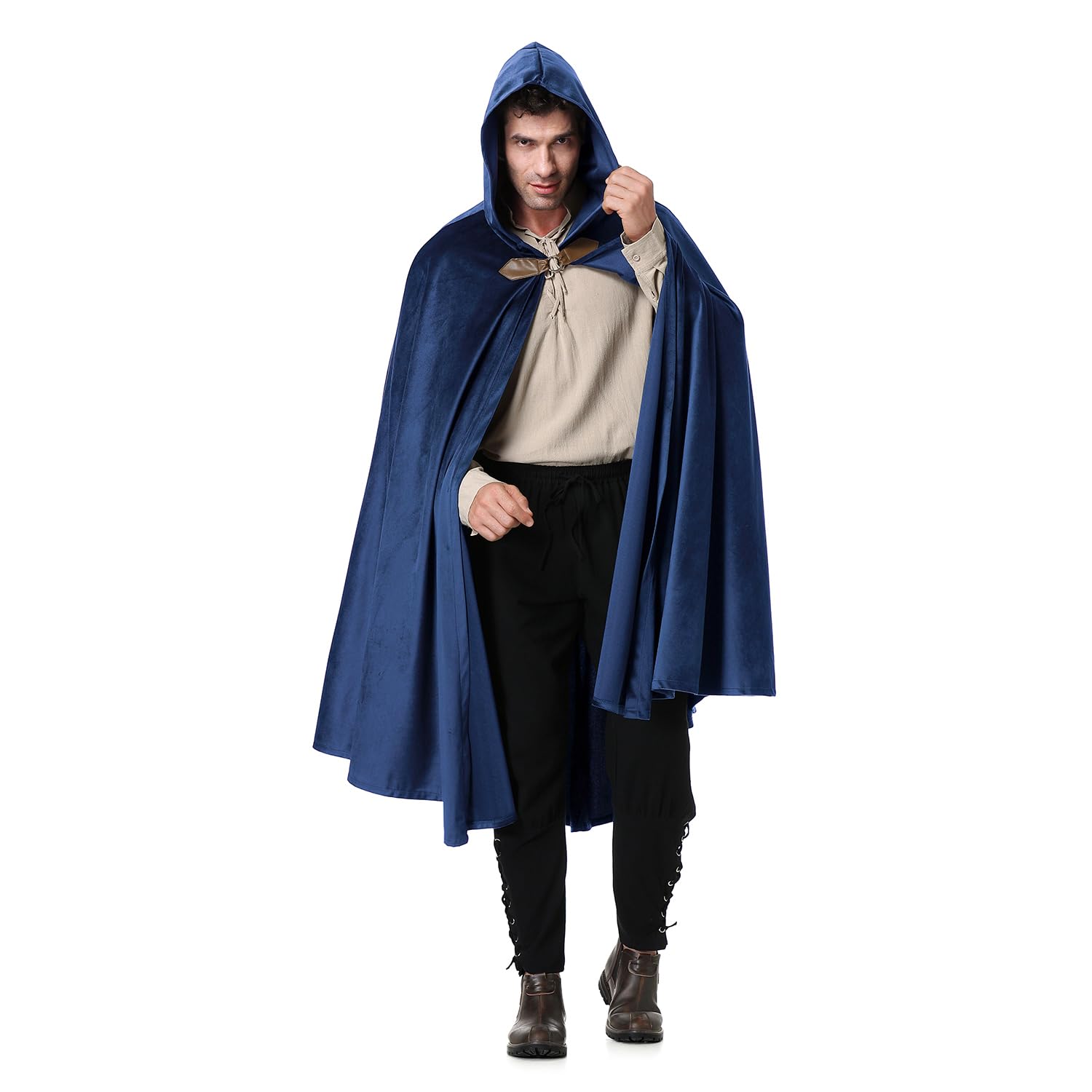 Adult Hooded Cloak Costume - Blue 39inch-image-b559e0d1-e8e6-4355-943d-390ee8d12286-112288