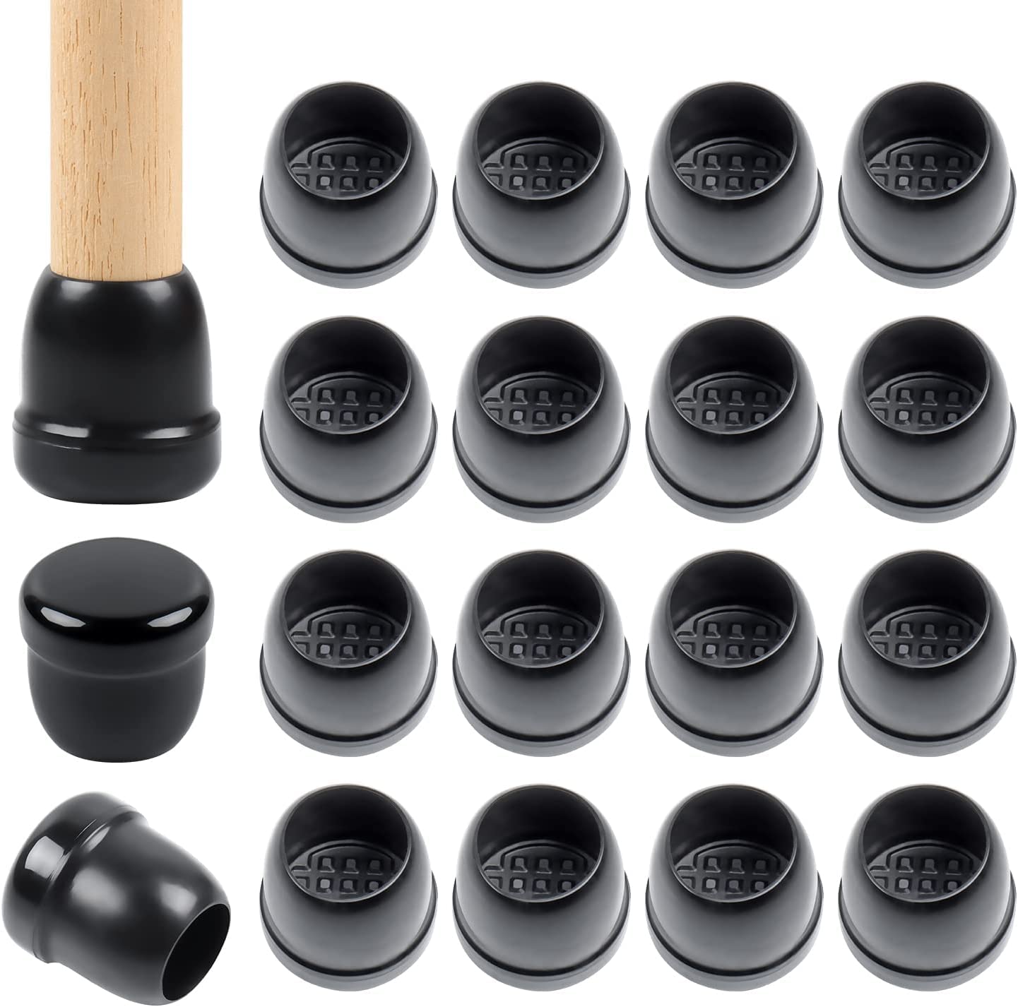 Ezprotekt 16PCS Transparent Chair Leg Protectors - Round 1.25 inch-image-cda3b133-5015-4532-8333-44239198b83d-57534