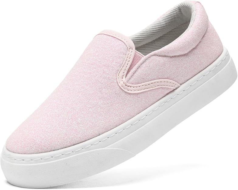 Girls Glitter Slip-On Trainers - Pink UK 11-image-edfd8ea6-b878-44bb-ae90-c7a34fc3f92c-108491