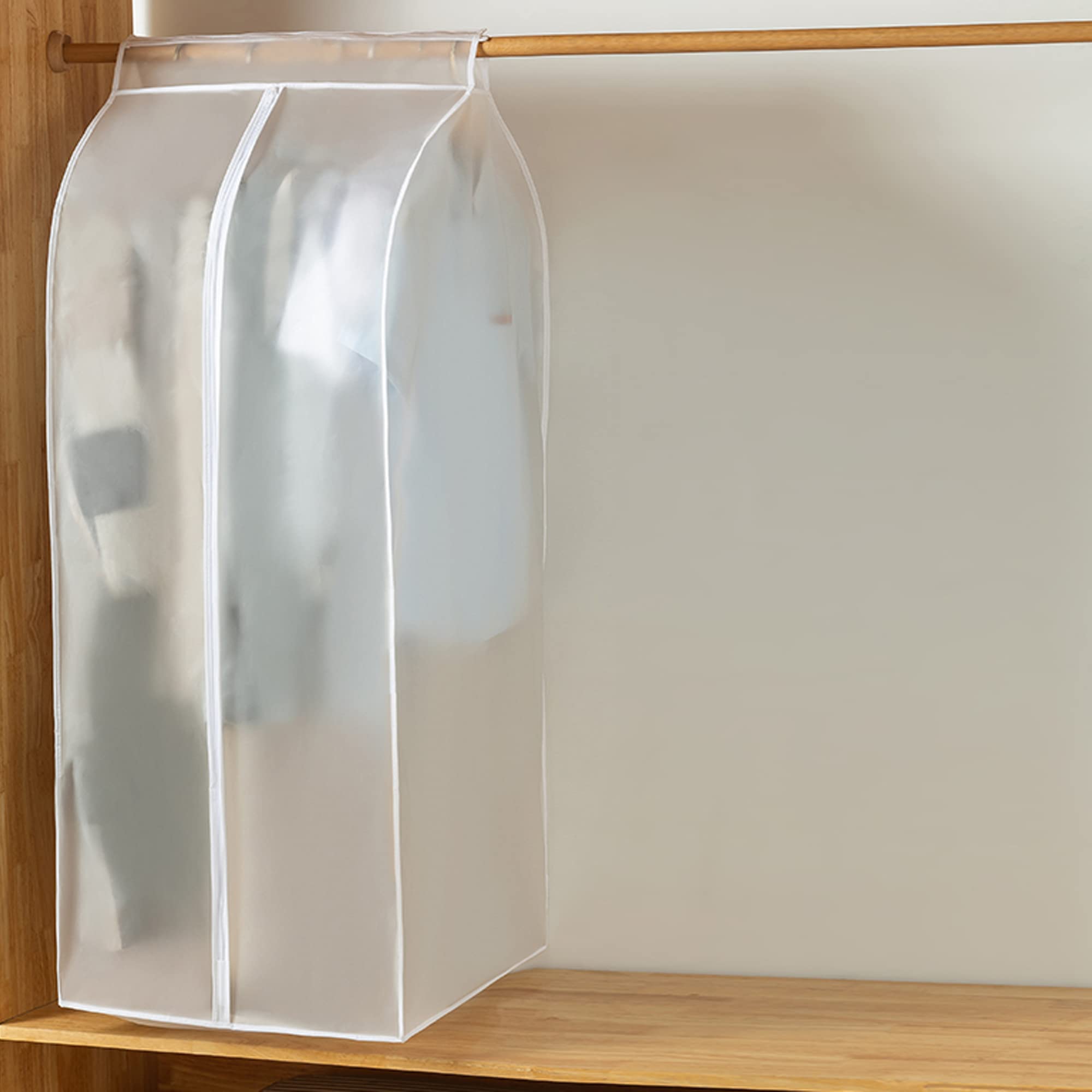 Heavy Duty PEVA Wardrobe Rail Cover - Dustproof Clothing Protector with Full Zipper & Magic Tape (60x50x110cm)-image-51f08a50-39a0-41d8-9c07-31e3aaae896e-69700