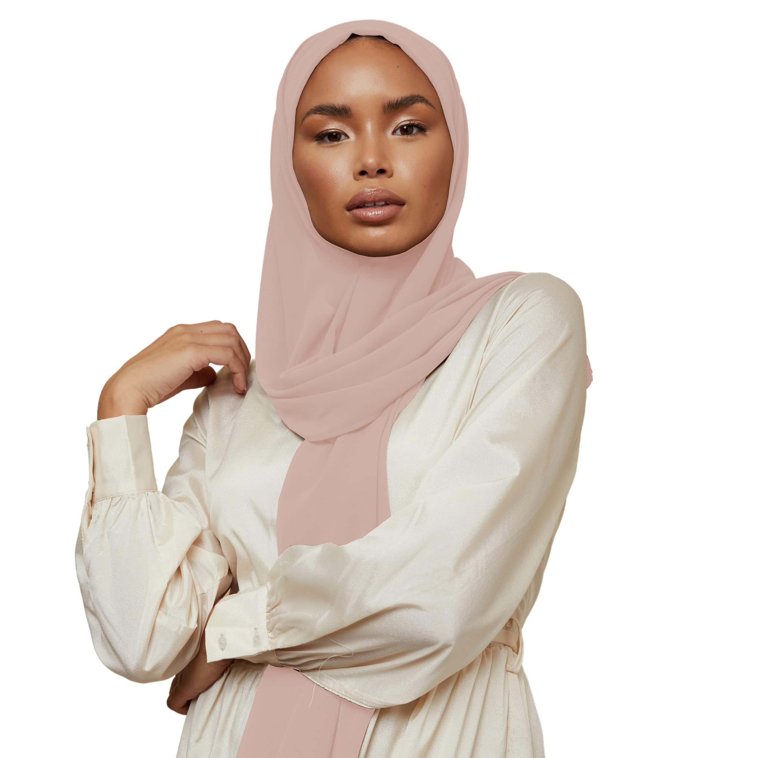 Women's Chiffon Hijab Scarf - Nude Small-image-50ea0a93-65df-4e9c-8736-12e14fc30ade-61331