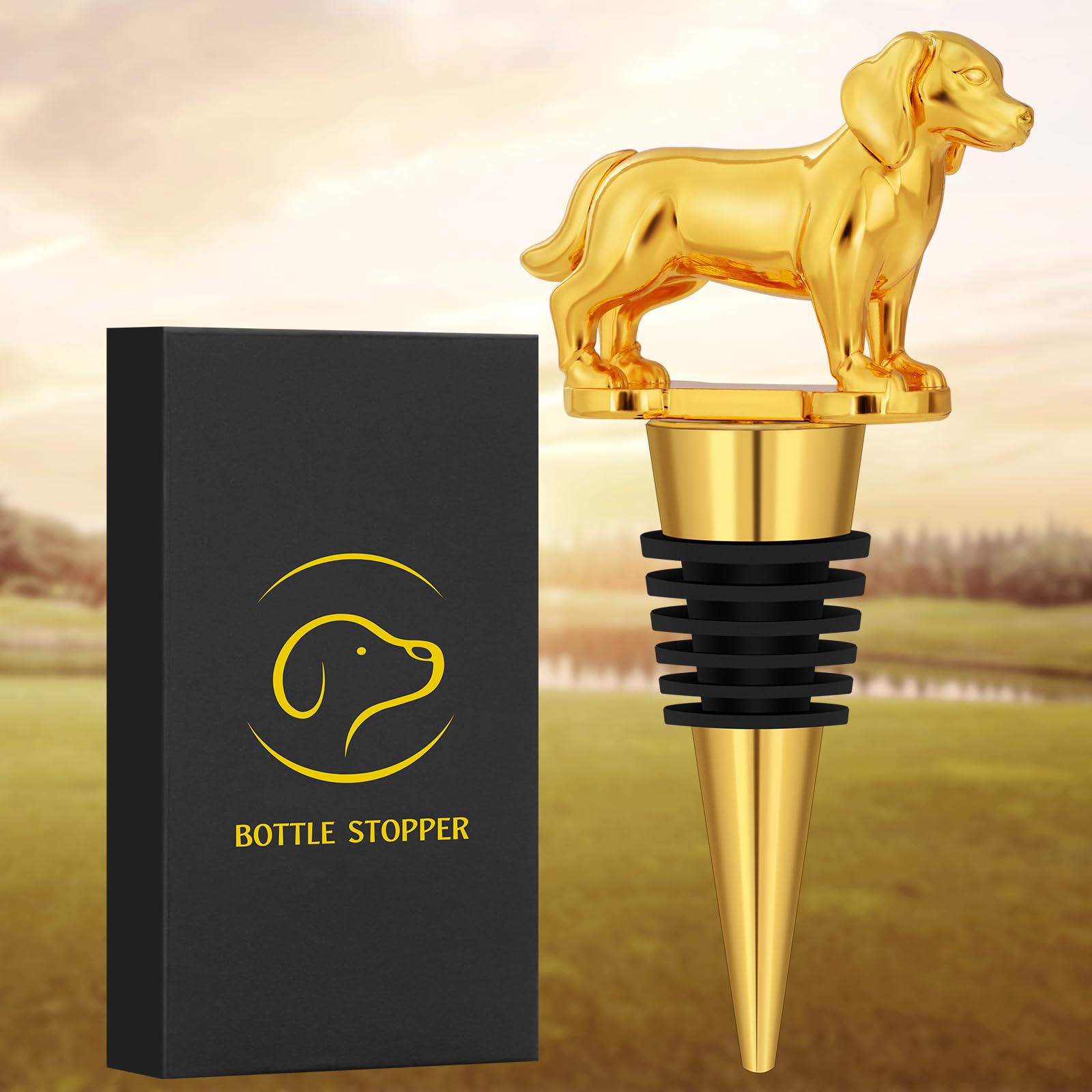 Golden Retriever Wine Stopper – Perfect Gift for Dog & Wine Lovers, Ideal for Birthdays & Holidays Golden Retriever Wine Stopper – Perfect Gift for Dog & Wine Lovers, Ideal for Birthdays & Holidays